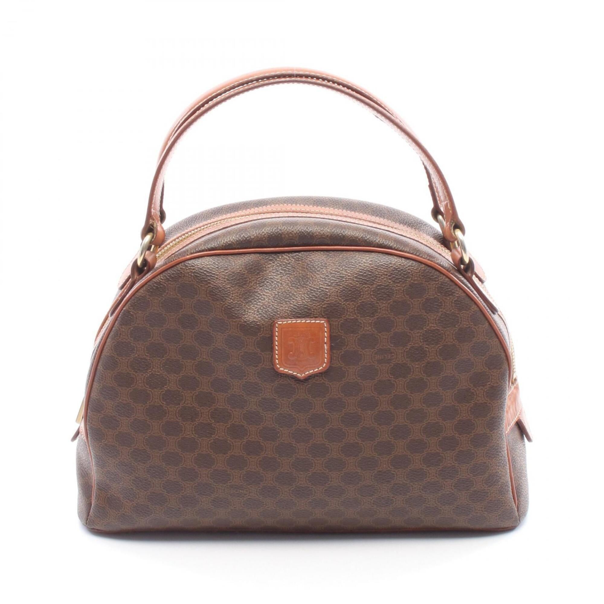 Celine Brown Coated Canvas Leather Handbag (Pre-Owned)