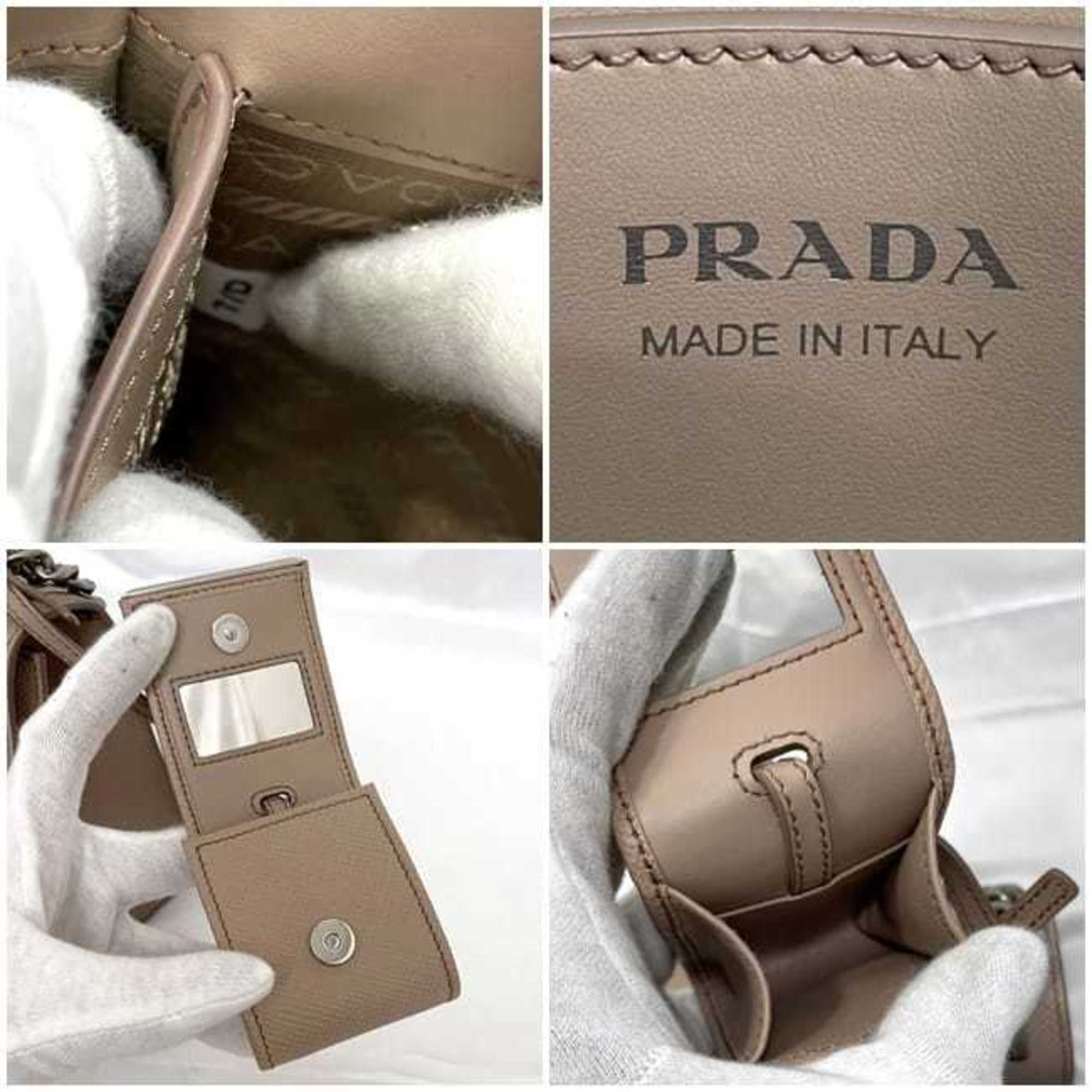 Prada Beige Saffiano Shoulder Bag (Pre-Owned)