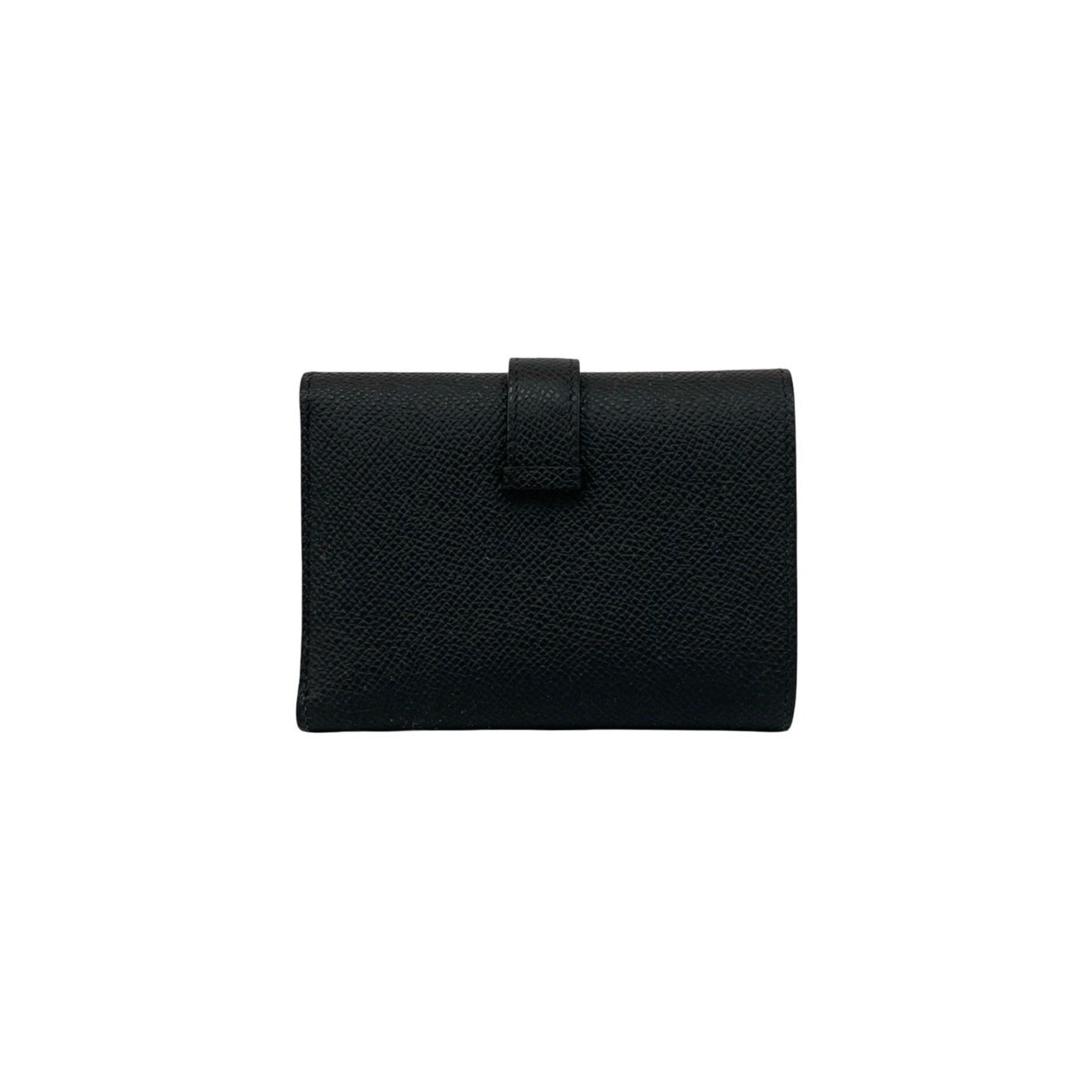 Hermes Black Epsom Leather Wallet (Tri-Fold) (Pre-Owned)