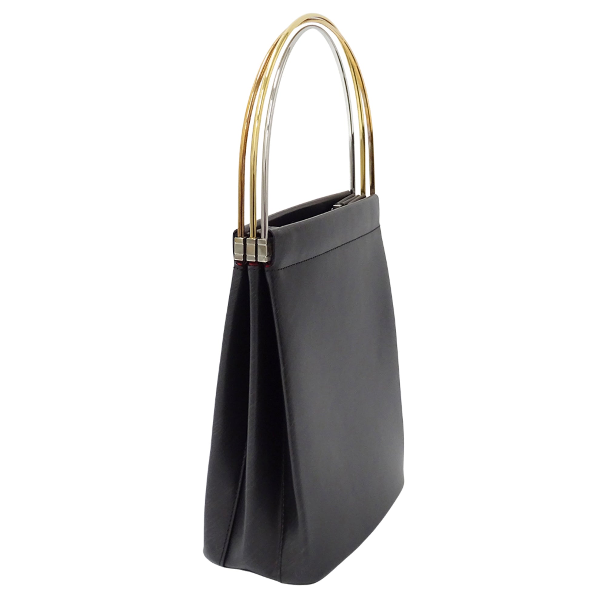 Cartier Black Leather Handbag (Pre-Owned)