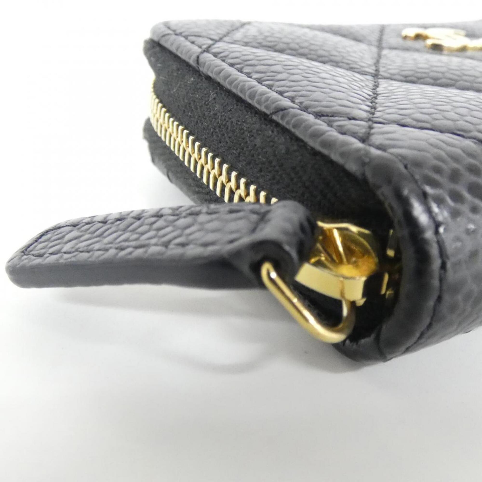 Chanel Black Grained Calfskin Coin Purse/Coin Case (Pre-Owned)