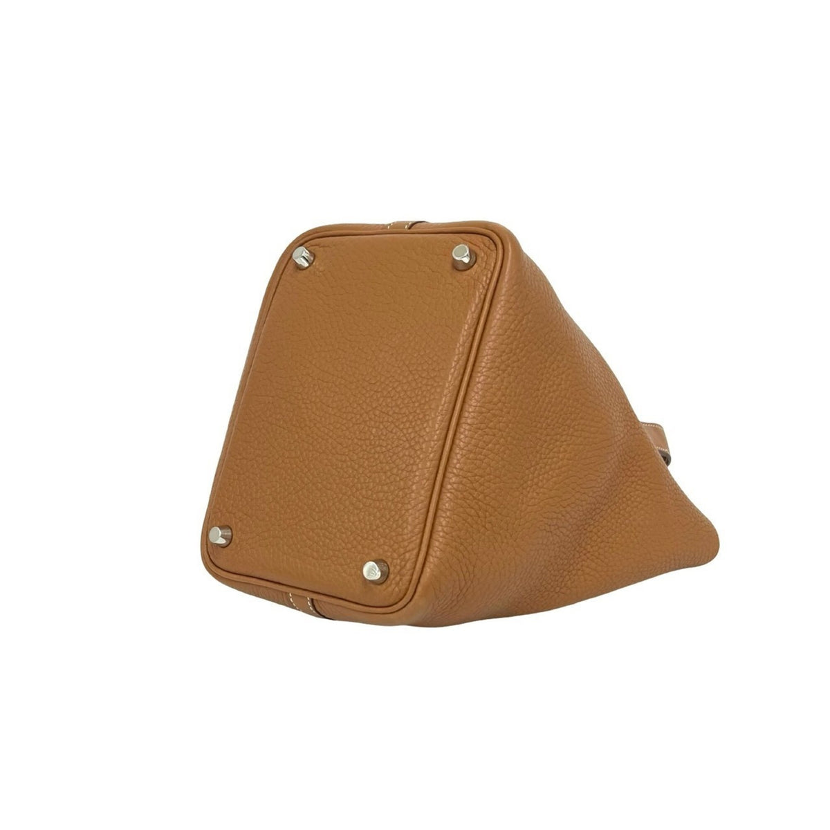 Hermes Brown Taurillon Clemence Leather Handbag (Pre-Owned)