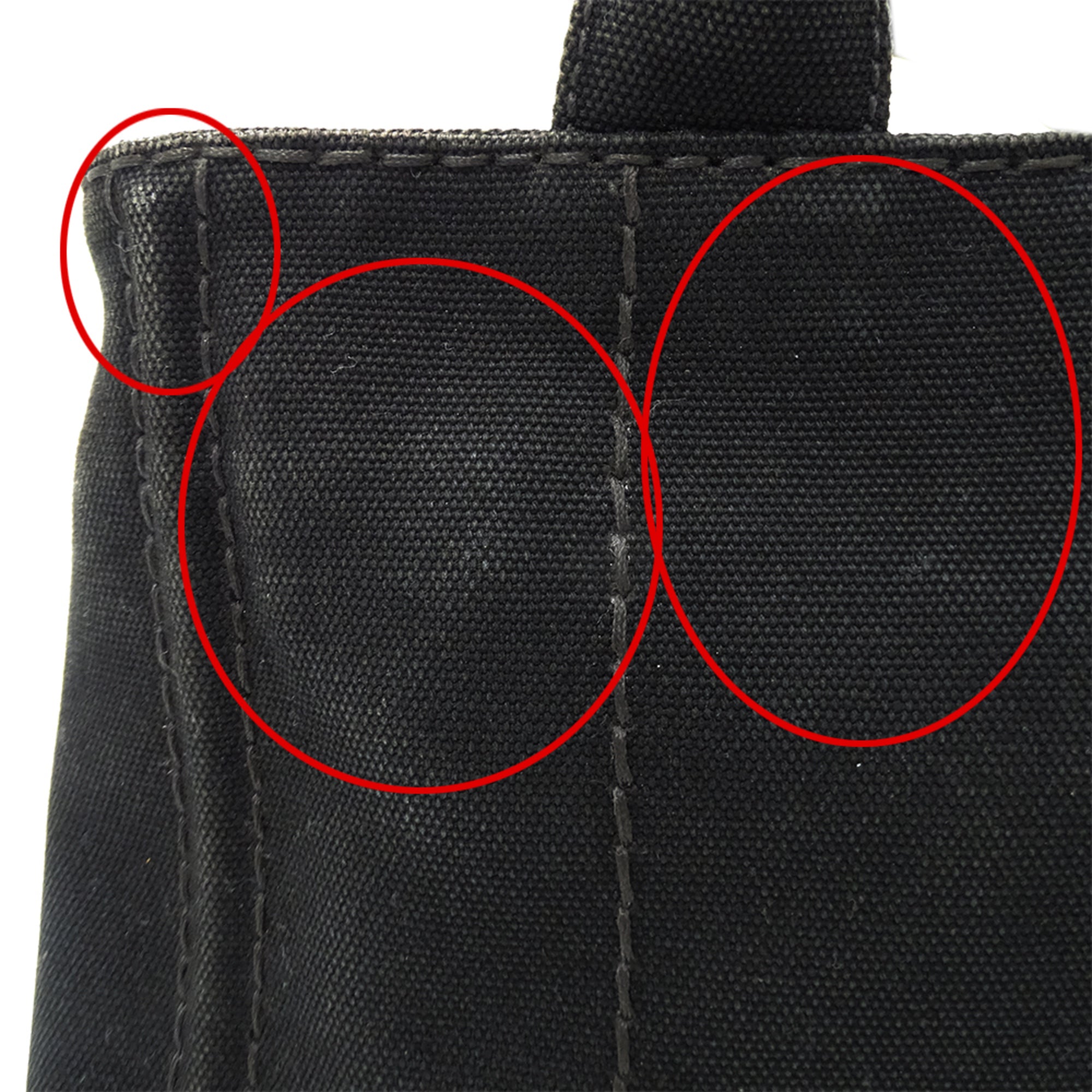 Prada Canapa Black Canvas Handbag (Pre-Owned)