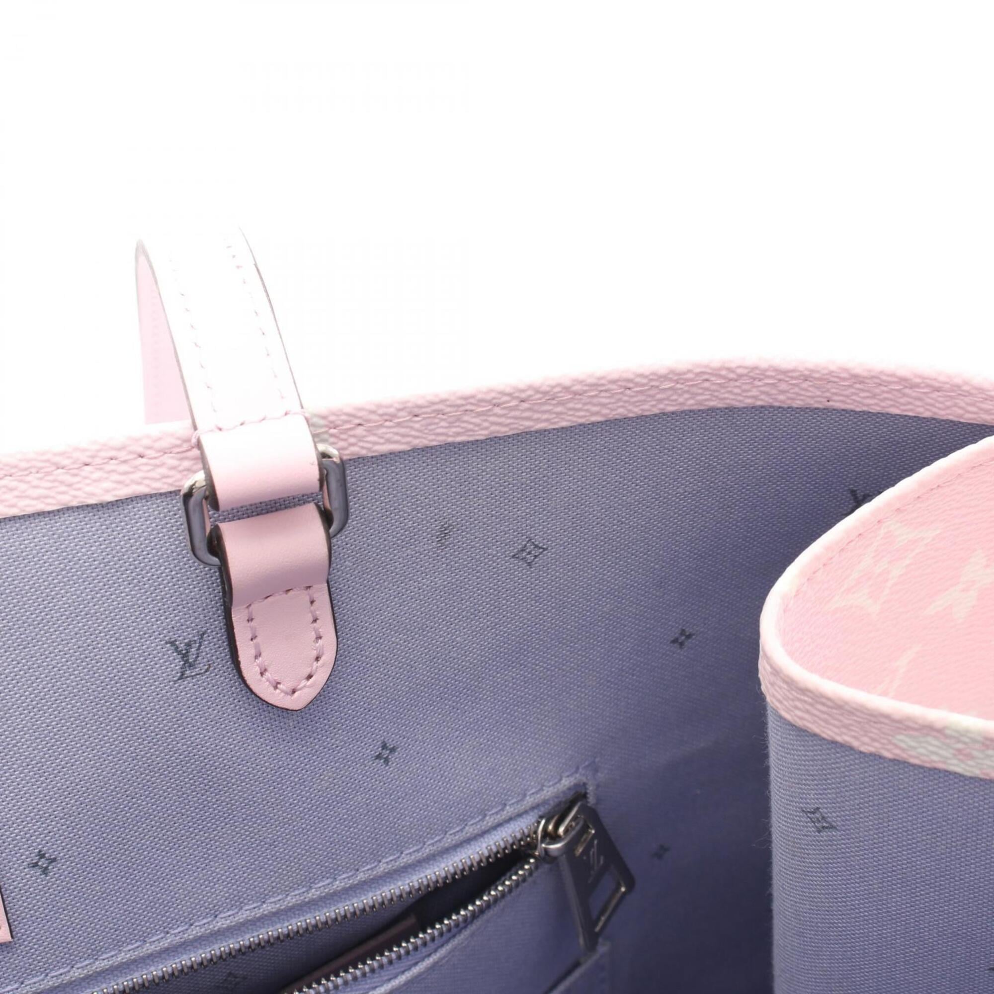 Louis Vuitton Multi-Color Pink Coated Canvas Leather Handbag Tote Bag (Pre-Owned)