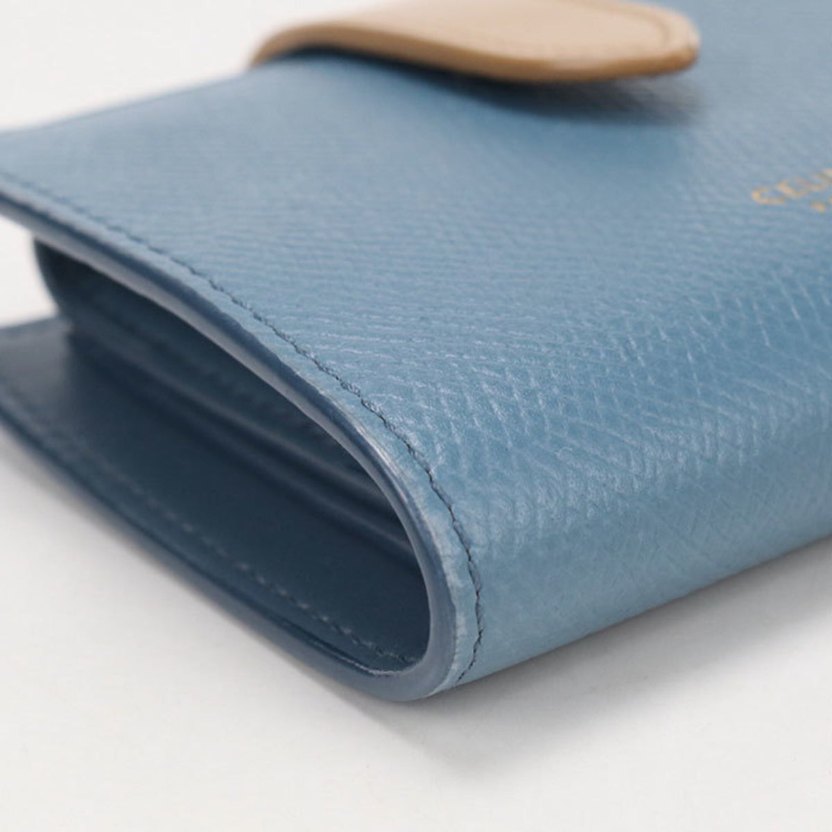 Celine Blue Leather Wallet (Bi-Fold) (Pre-Owned)
