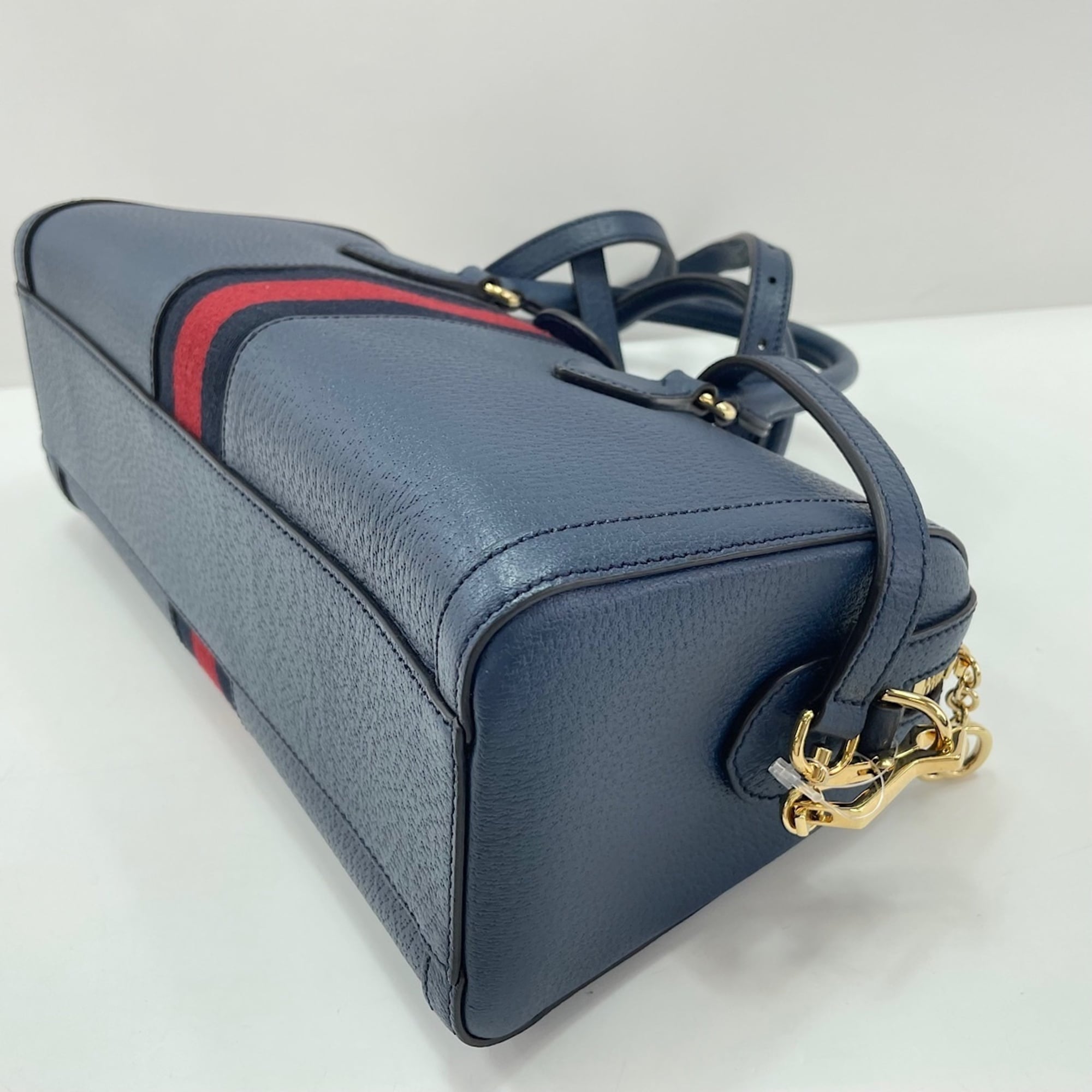 Gucci Ophidia Navy Boston Bag (Pre-Owned)