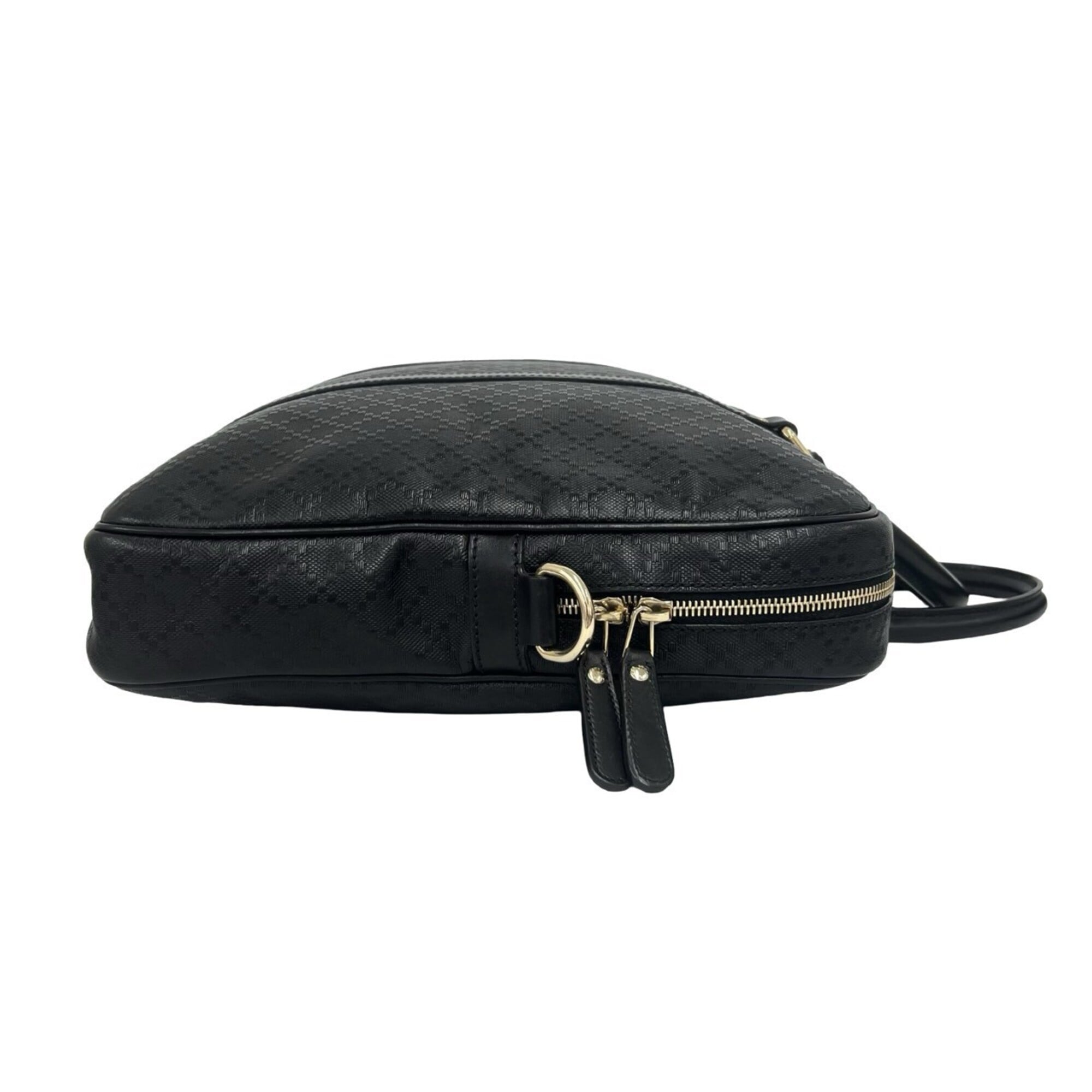 Gucci Black Leather Pvc Briefcase Shoulder Bag (Pre-Owned)