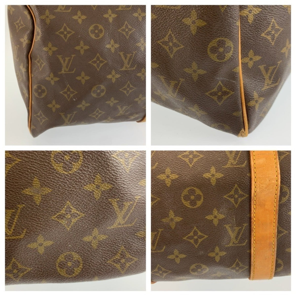 Louis Vuitton Brown Pvc Leather Boston Bag Handbag (Pre-Owned)