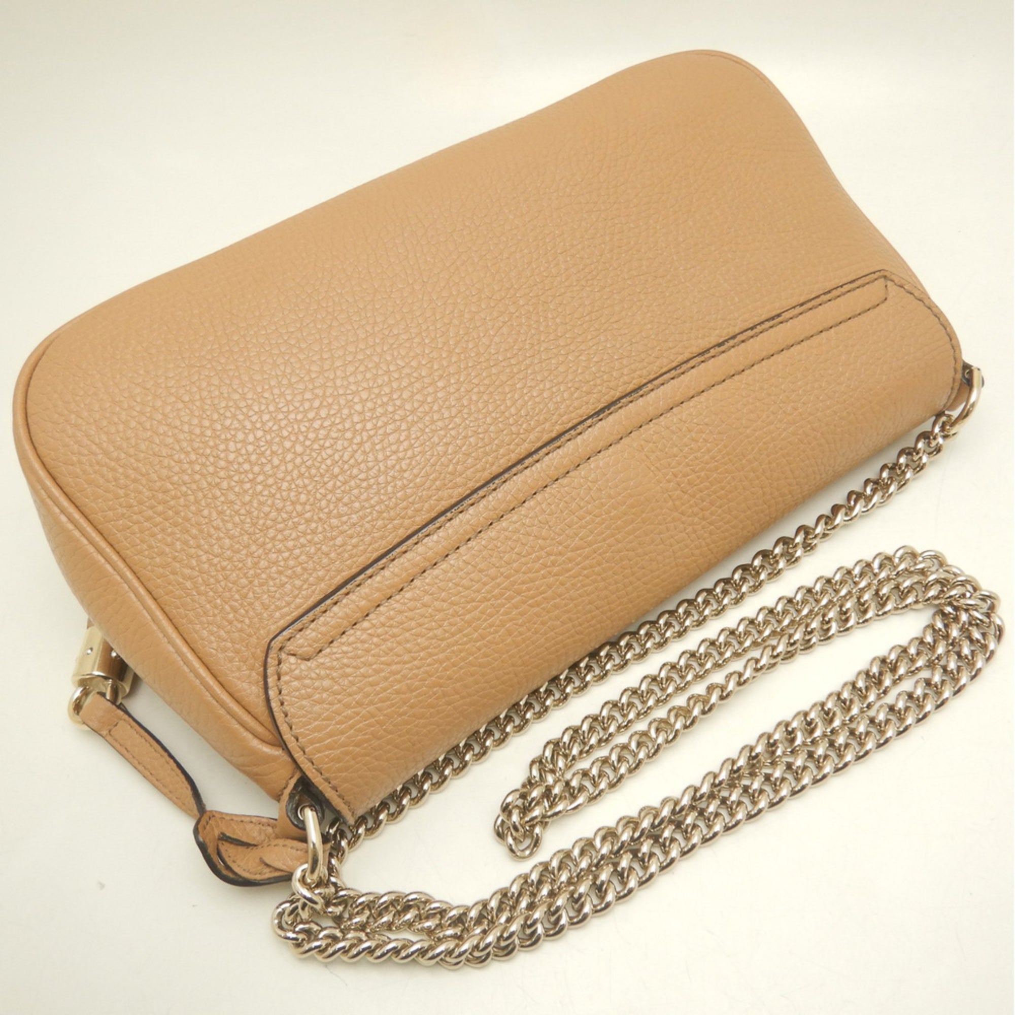 Gucci Brown Leather Shoulder Bag (Pre-Owned)