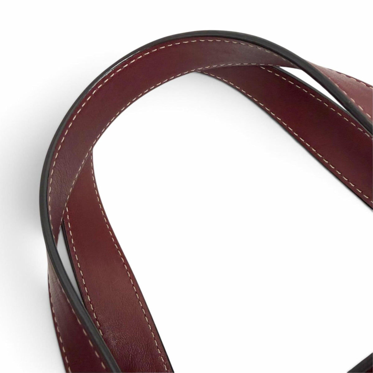 Coach Wine Leather Shoulder Bag (Pre-Owned)