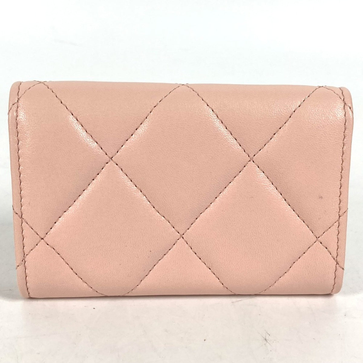 Chanel Pink Leather Coin Purse/Coin Case (Pre-Owned)