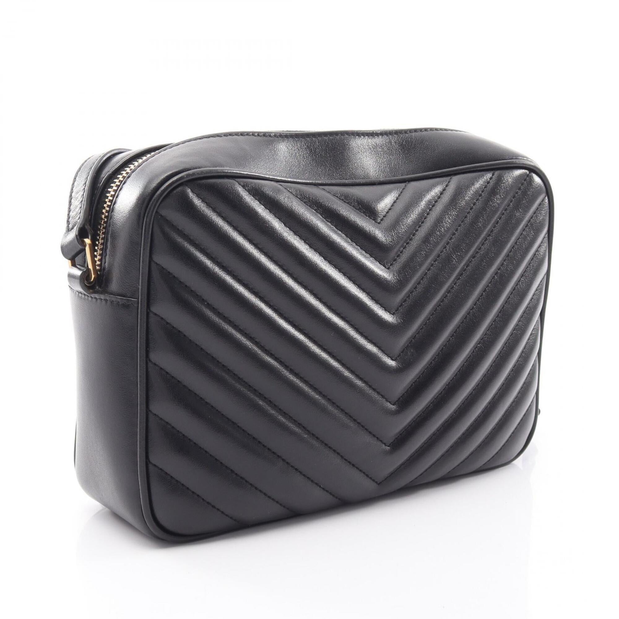 Saint Laurent Black Leather Handbag Shoulder Bag (Pre-Owned)