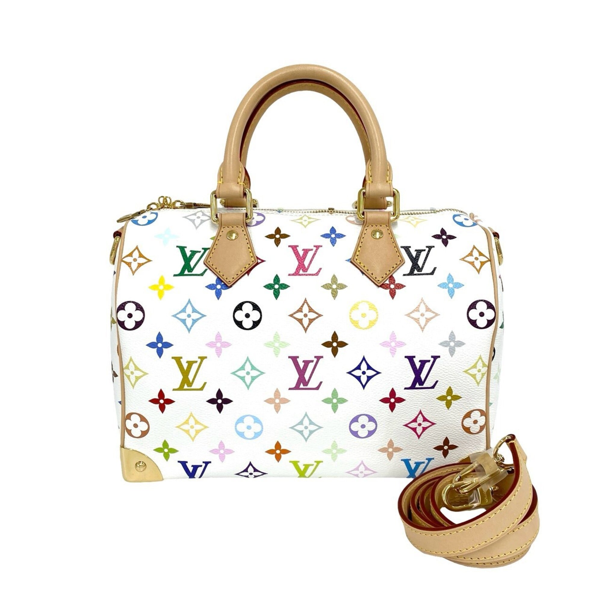 Louis Vuitton Brown Multi-Color Pvc Leather Handbag Shoulder Bag (Pre-Owned)