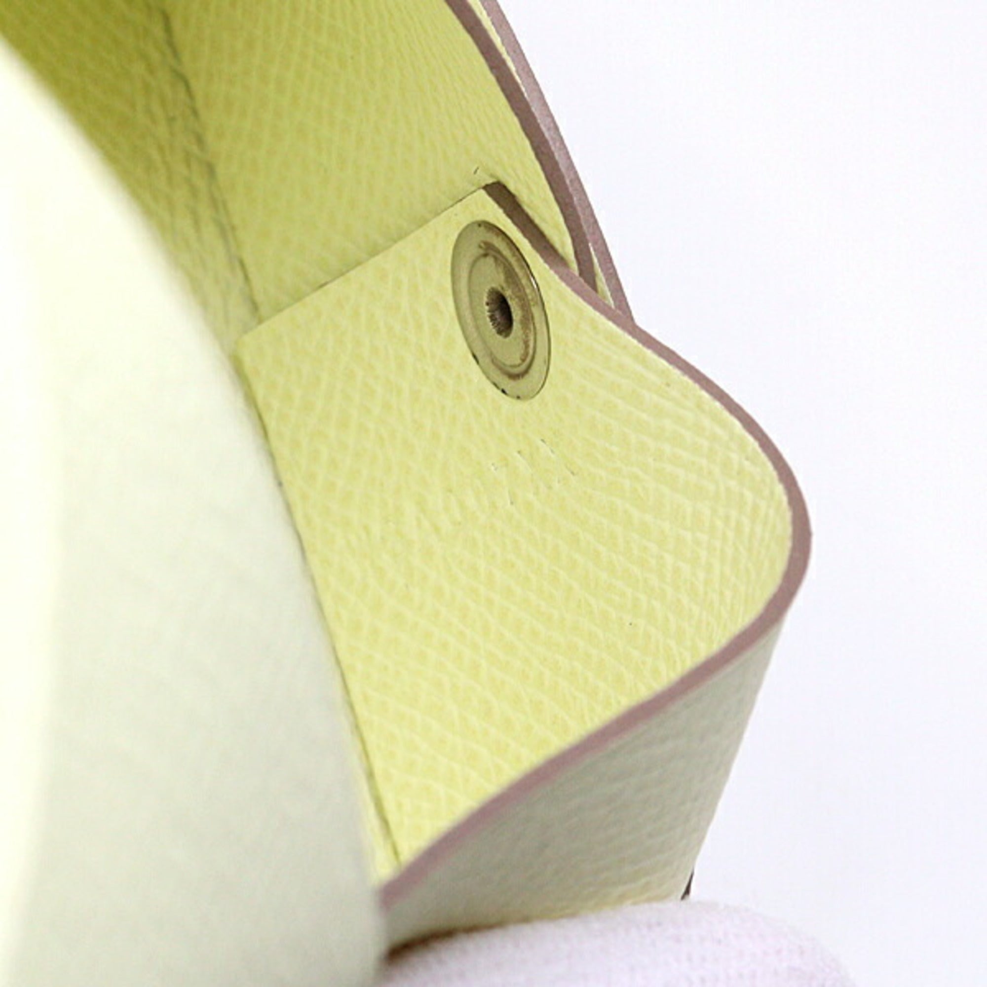 Hermes Jaune Epsom Leather Coin Purse/Coin Case (Pre-Owned)