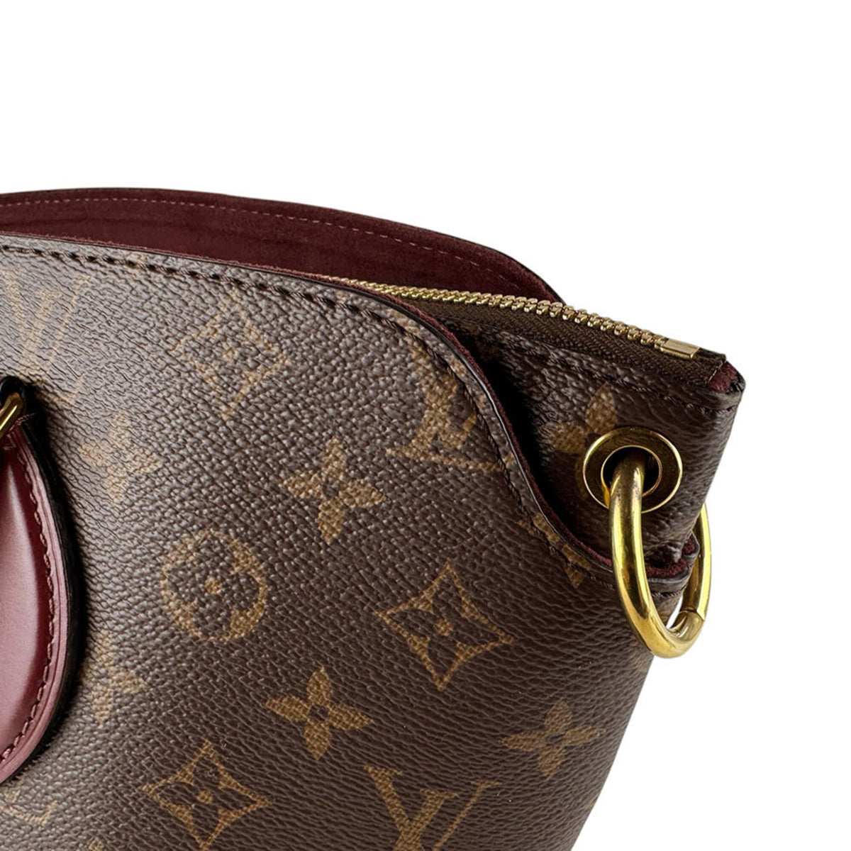 Louis Vuitton Bordeaux Brown Monogram Canvas Handbag Shoulder Bag (Pre-Owned)