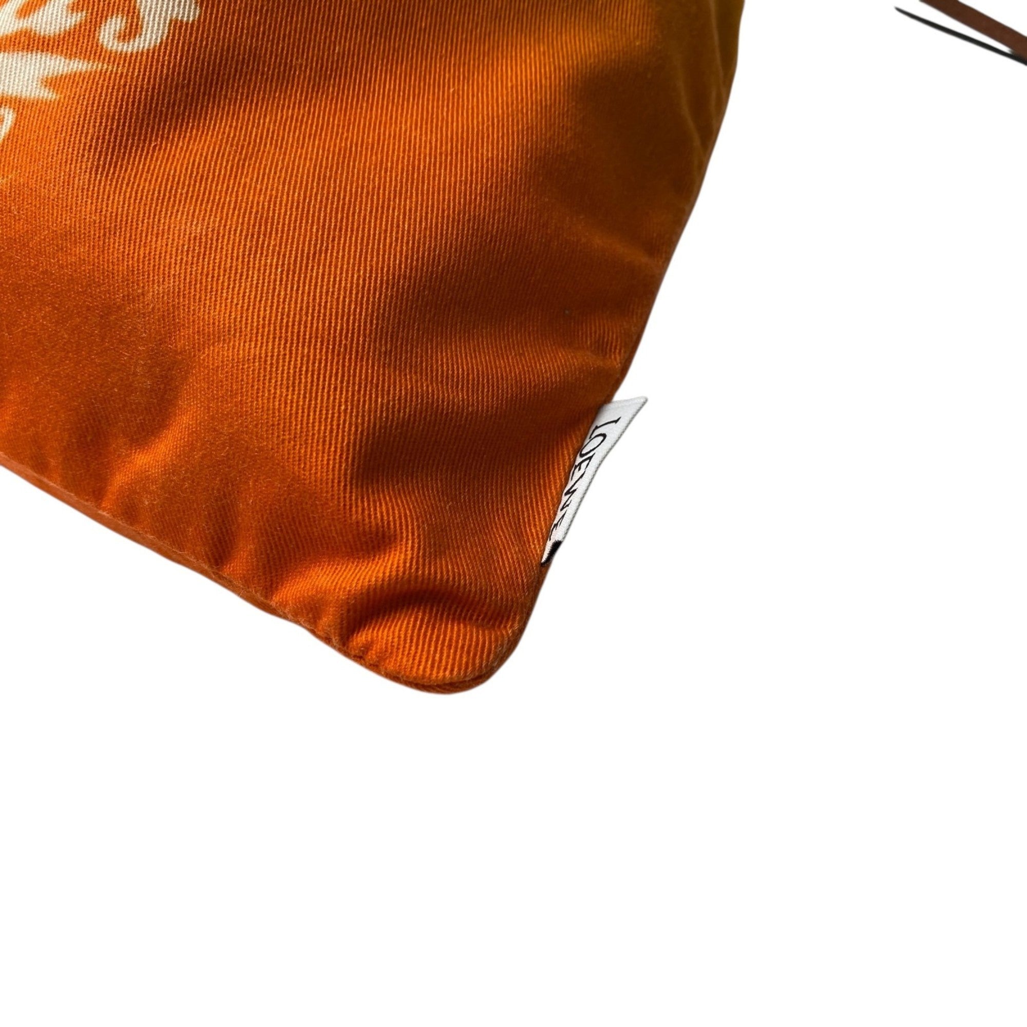 Loewe Orange Yellow Cotton Leather Pouch (Pre-Owned)