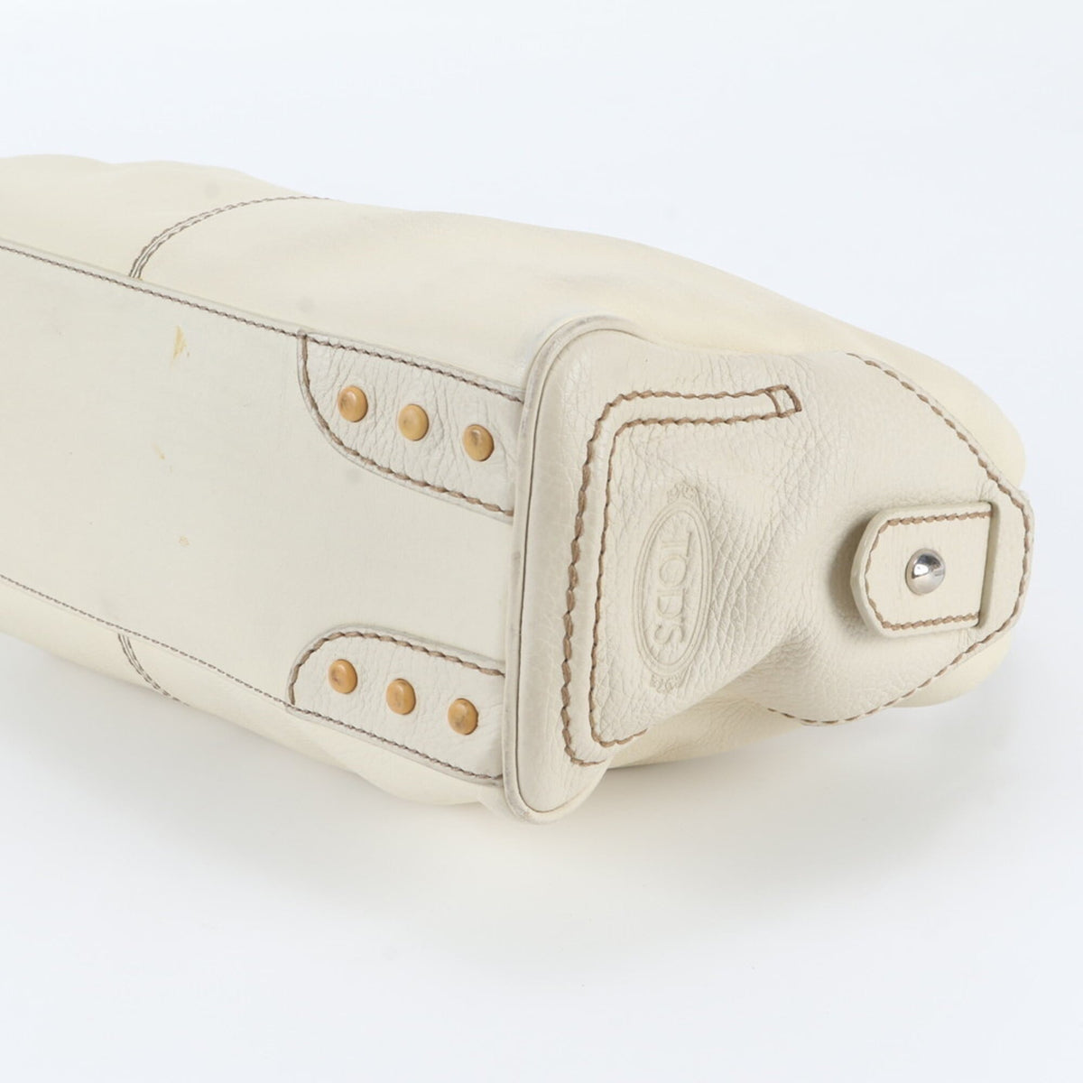 Tod's White Leather Handbag Shoulder Bag (Pre-Owned)