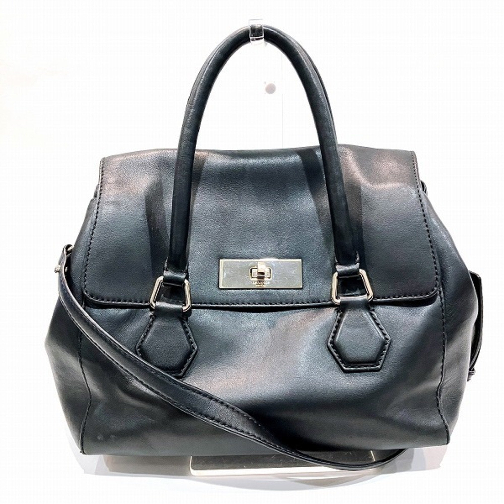 Kate Spade Black Leather Handbag Shoulder Bag (Pre-Owned)