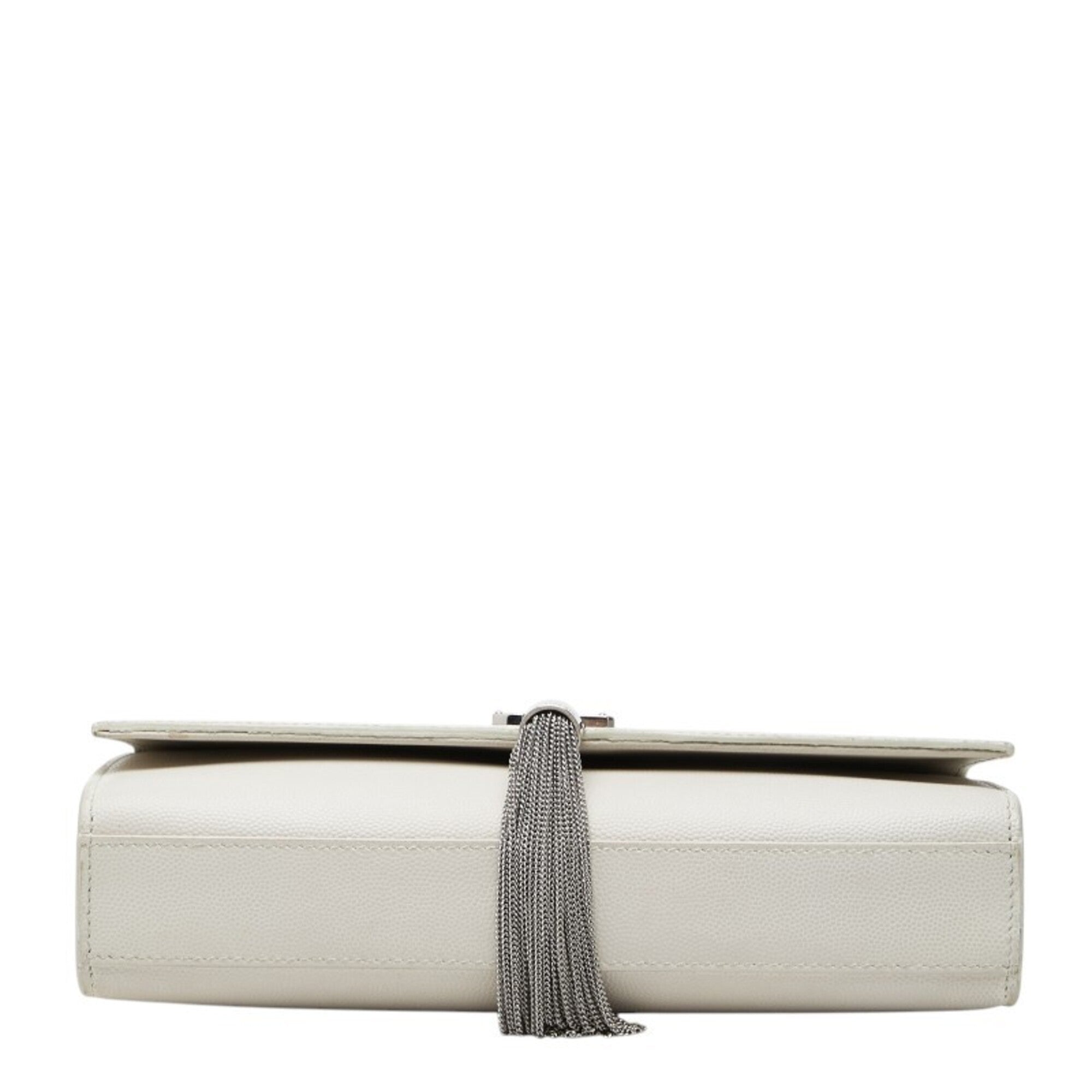 Saint Laurent Ivory White Leather Shoulder Bag (Pre-Owned)