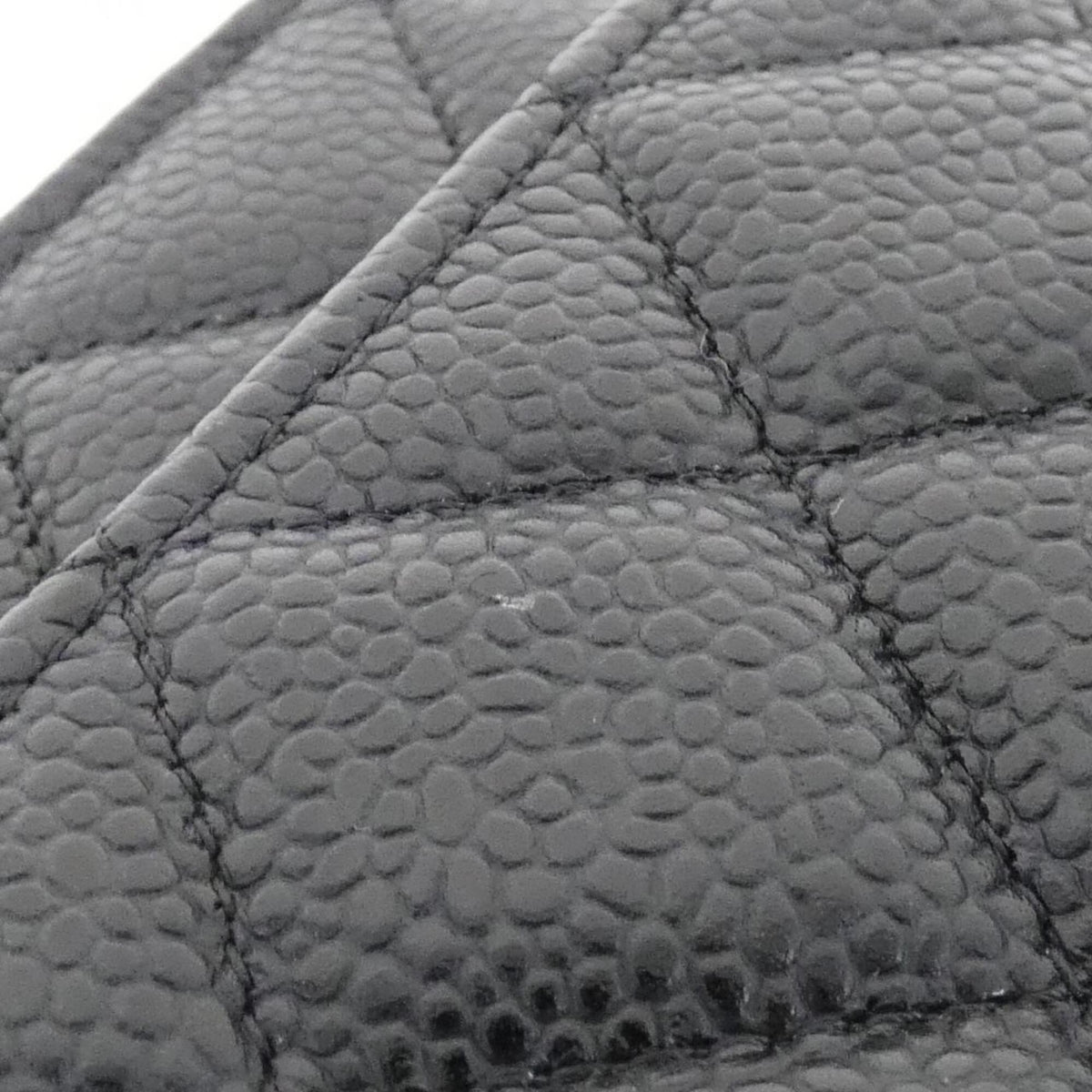 Chanel Black Grained Calfskin Chain/Shoulder Wallet (Pre-Owned)