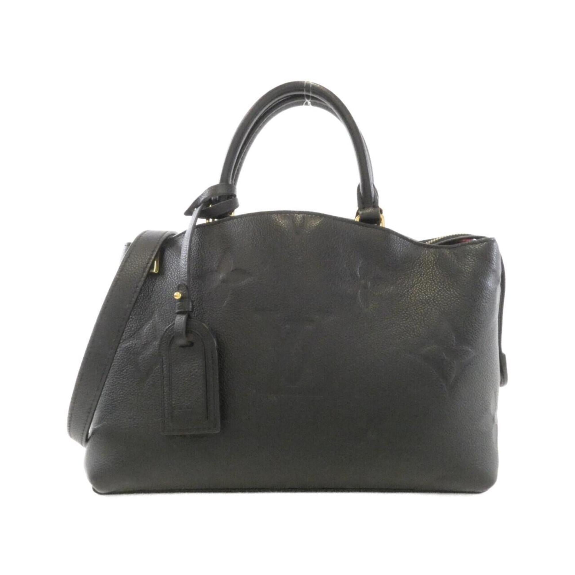 Louis Vuitton Black Leather Handbag (Pre-Owned)