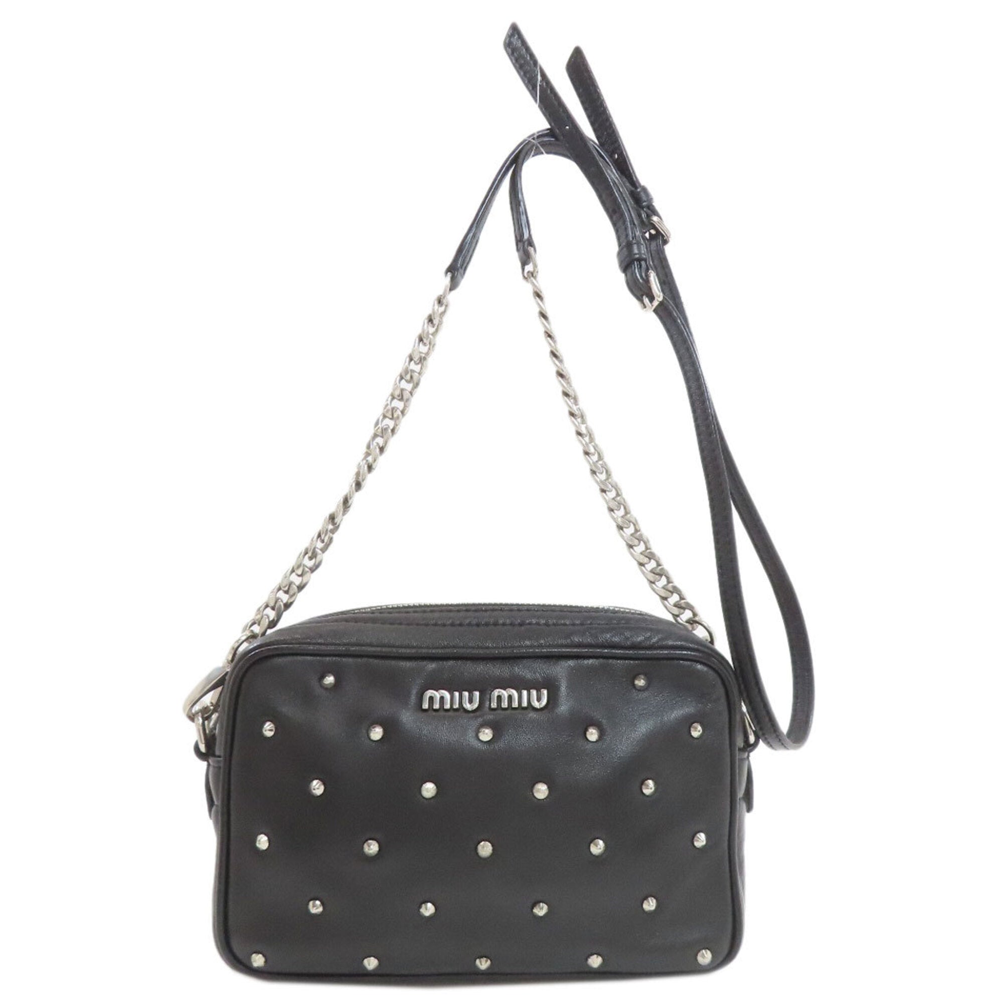 Miu Miu Black Leather Shoulder Bag (Pre-Owned)