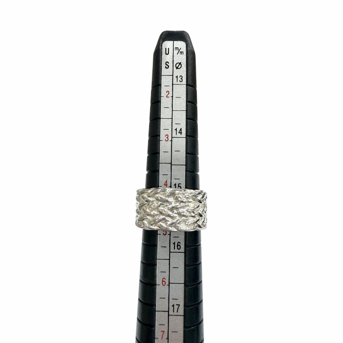 Hermes Silver Silver 925 Band Ring (Pre-Owned)