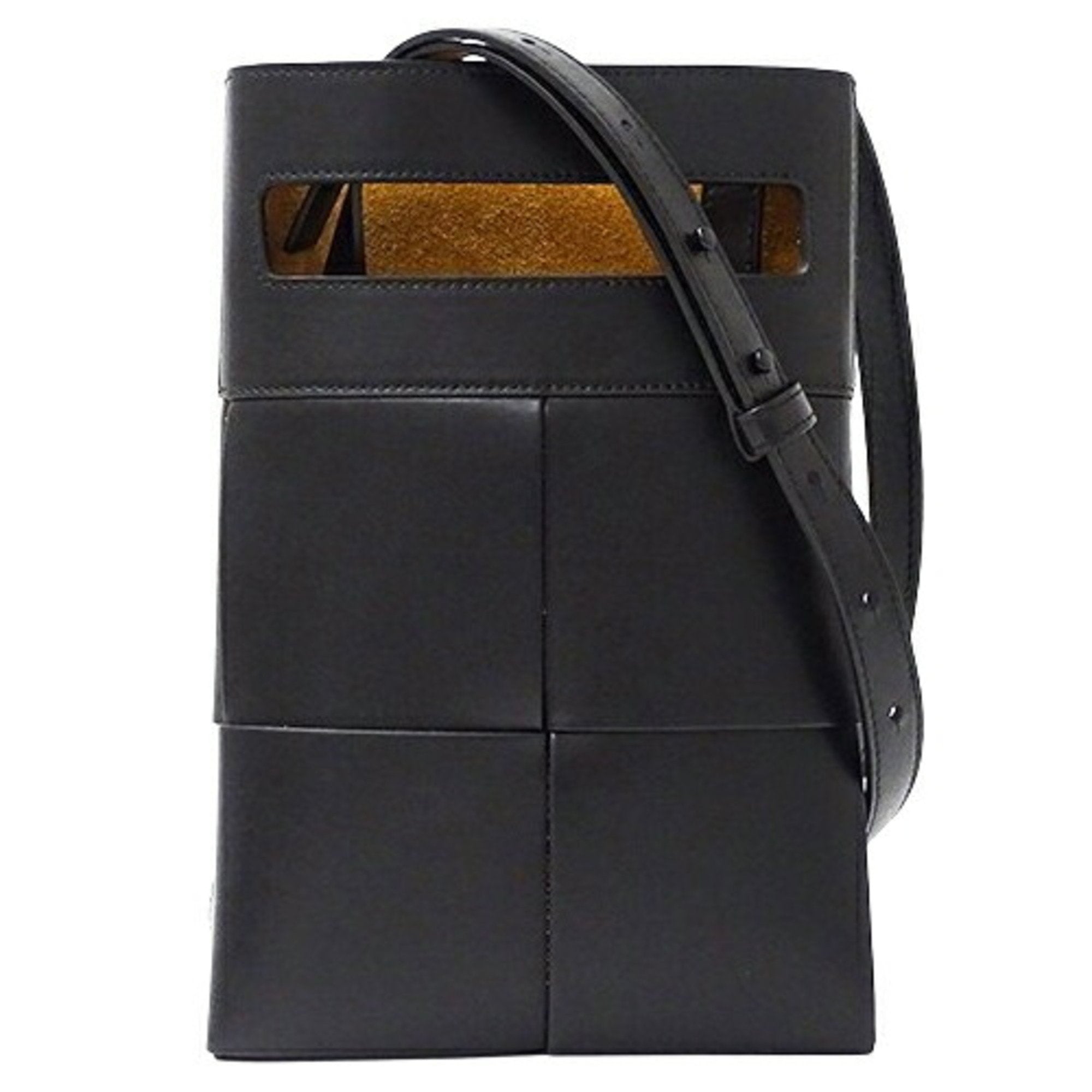 Bottega Veneta Black Leather Shoulder Bag (Pre-Owned)