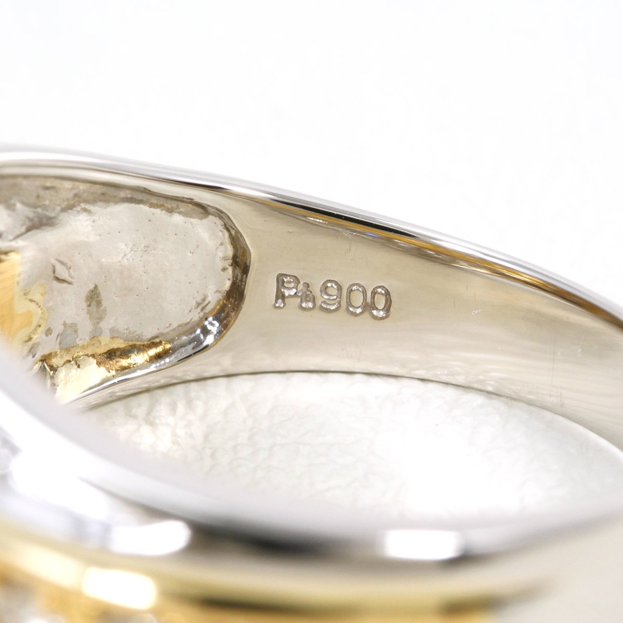 Unbranded Platinum Yellow Gold Yellow Gold (18K) Platinum 900 Band Ring (Pre-Owned)