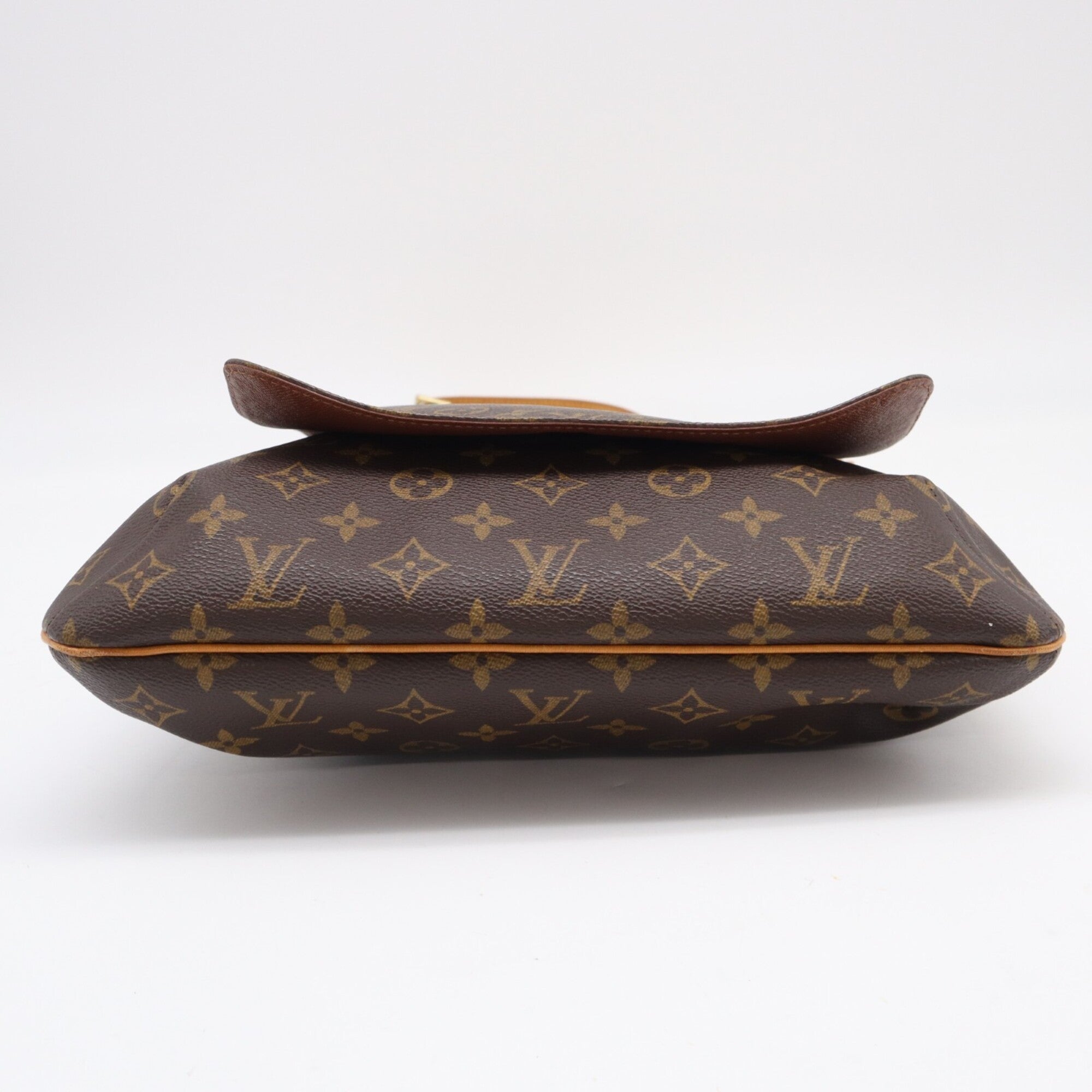 Louis Vuitton Monogram Beige Brown Coated Canvas Leather Shoulder Bag (Pre-Owned)