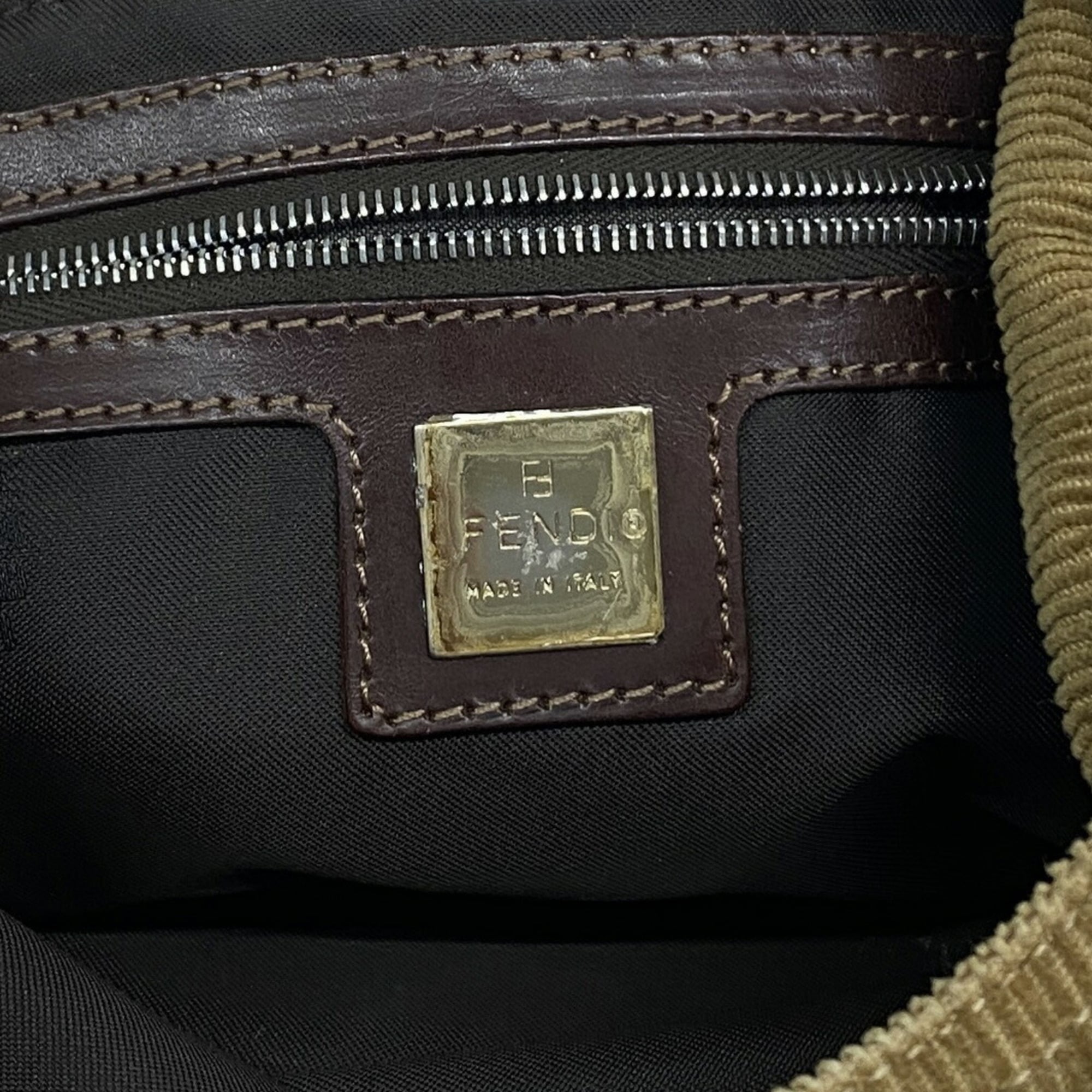 Fendi Ochre Suede Handbag (Pre-Owned)