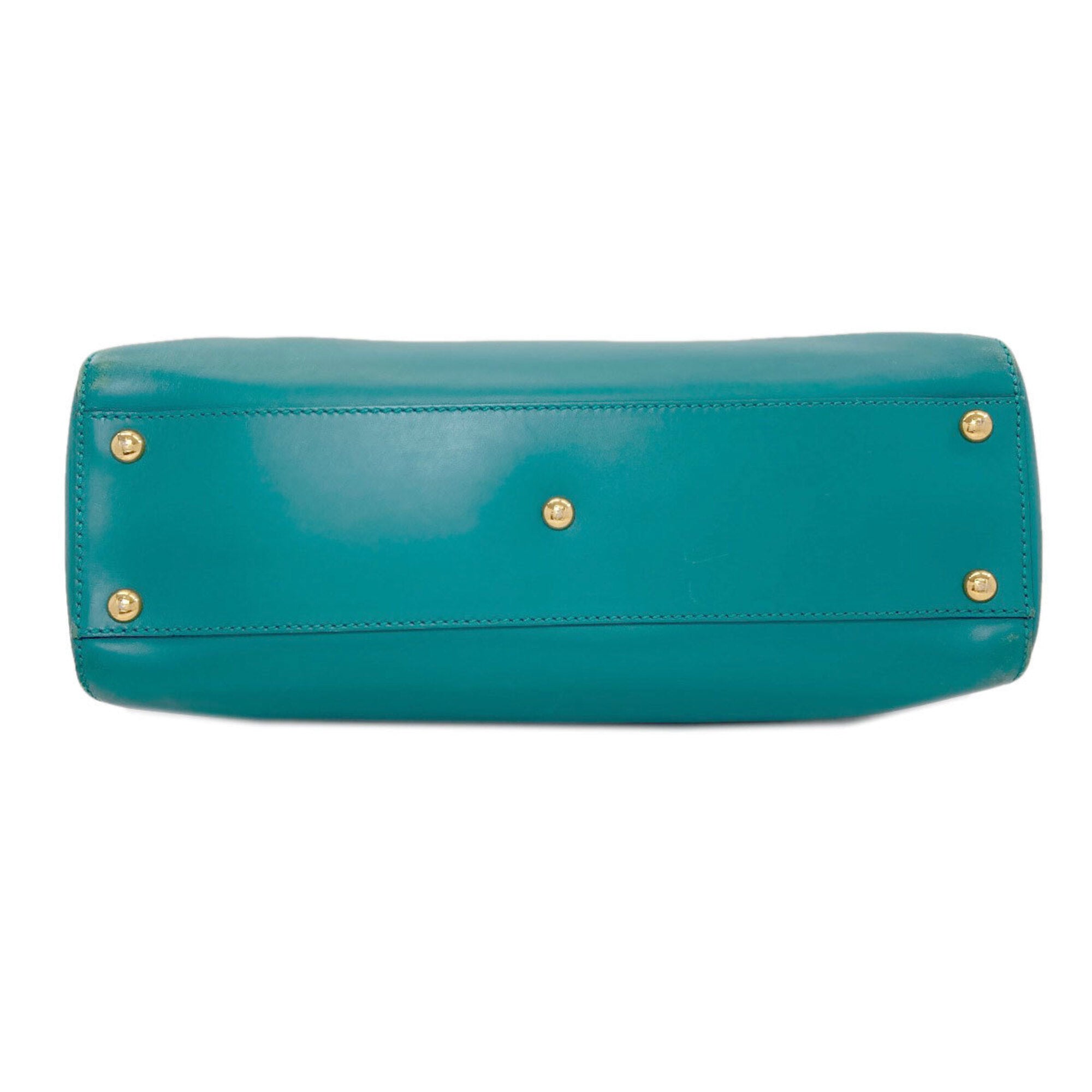 Fendi Turquoise Leather Handbag (Pre-Owned)