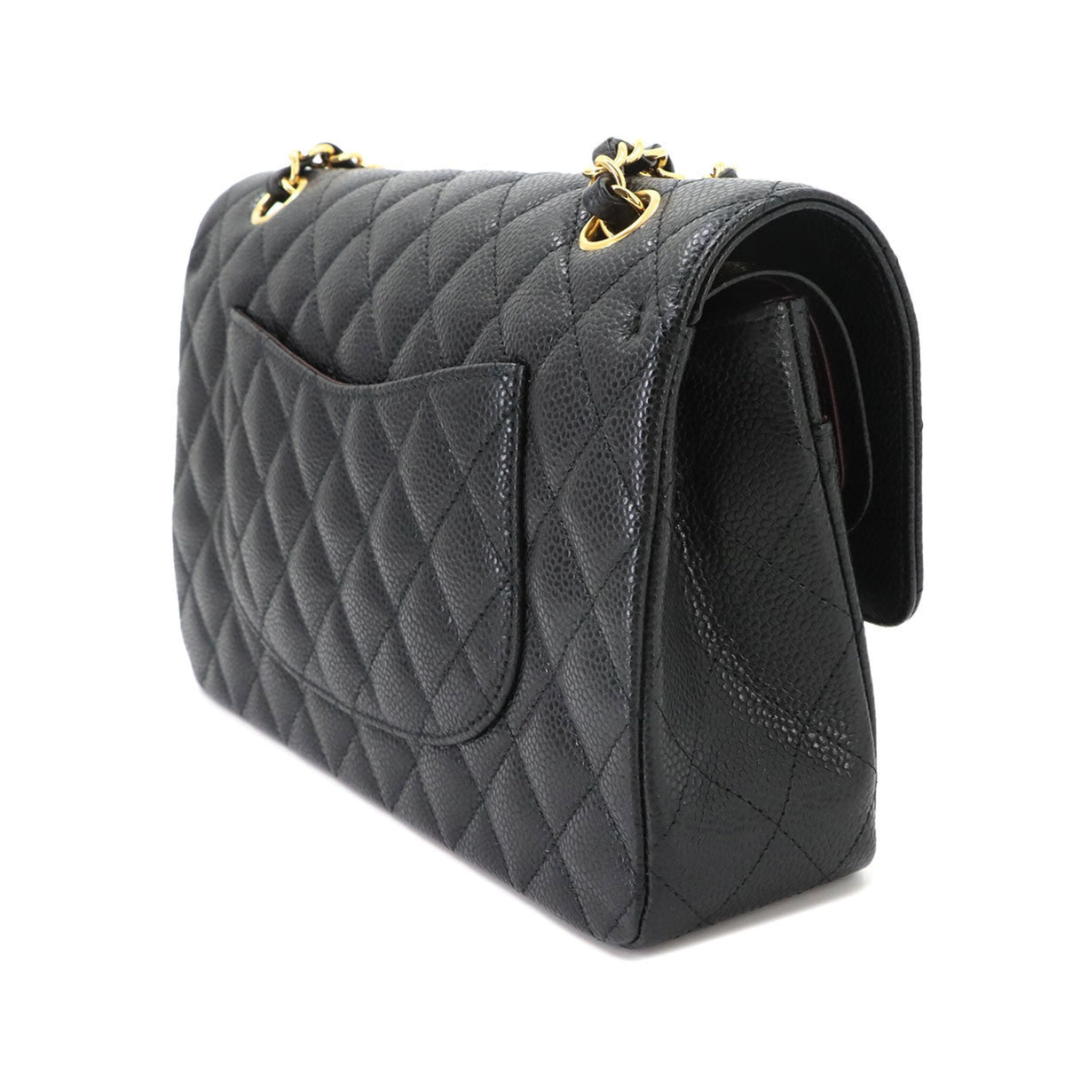 Chanel Black Grained Calfskin Handbag Shoulder Bag (Pre-Owned)