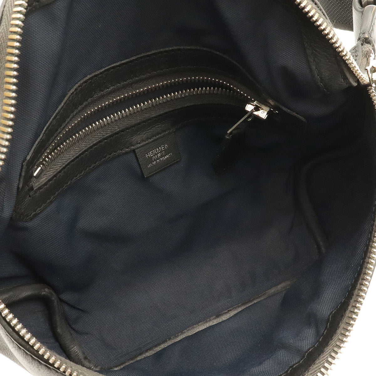 Hermes Black Swift Leather Shoulder Bag Sling Bag (Pre-Owned)