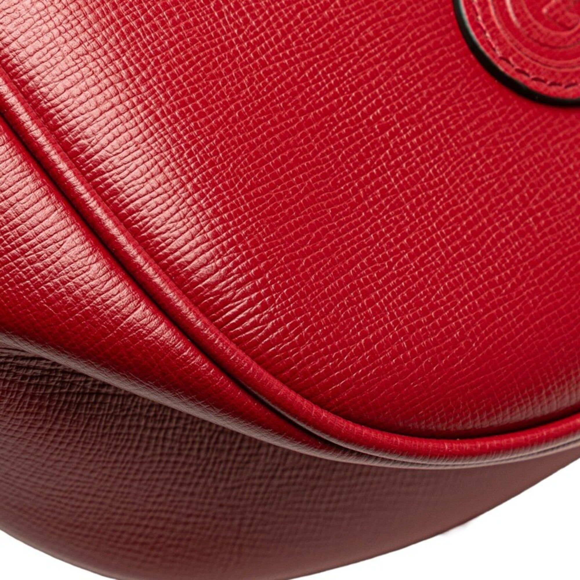 Gucci Red Color Leather Clutch Bag (Pre-Owned)