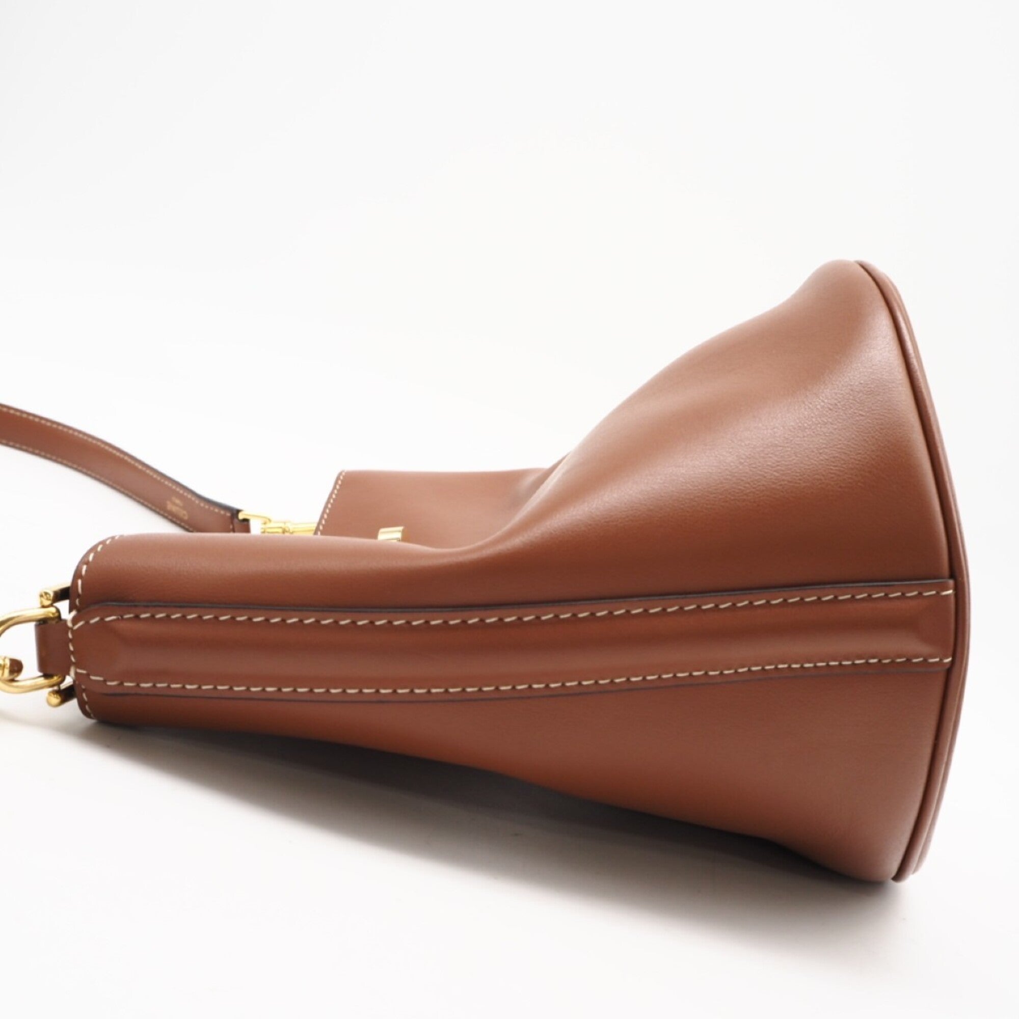 Celine Brown Leather Shoulder Bag (Pre-Owned)