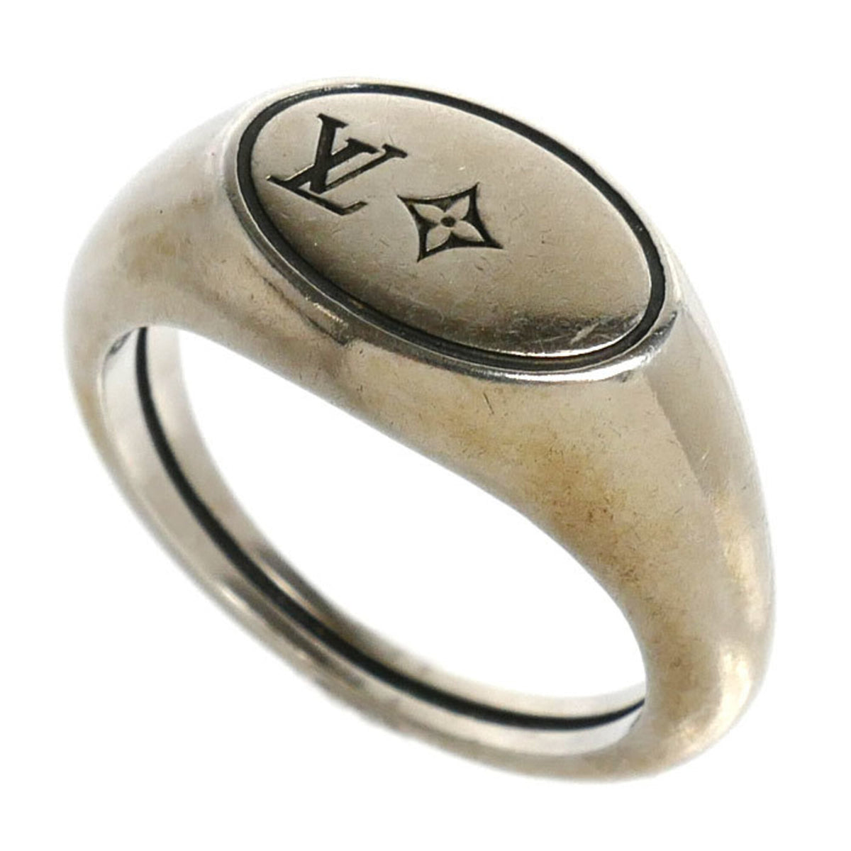 Louis Vuitton Silver 925 Band Ring (Pre-Owned)