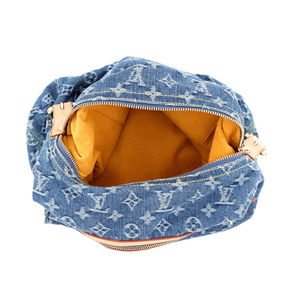 Louis Vuitton Blue Yellow Monogram Denim Shoulder Bag (Pre-Owned)