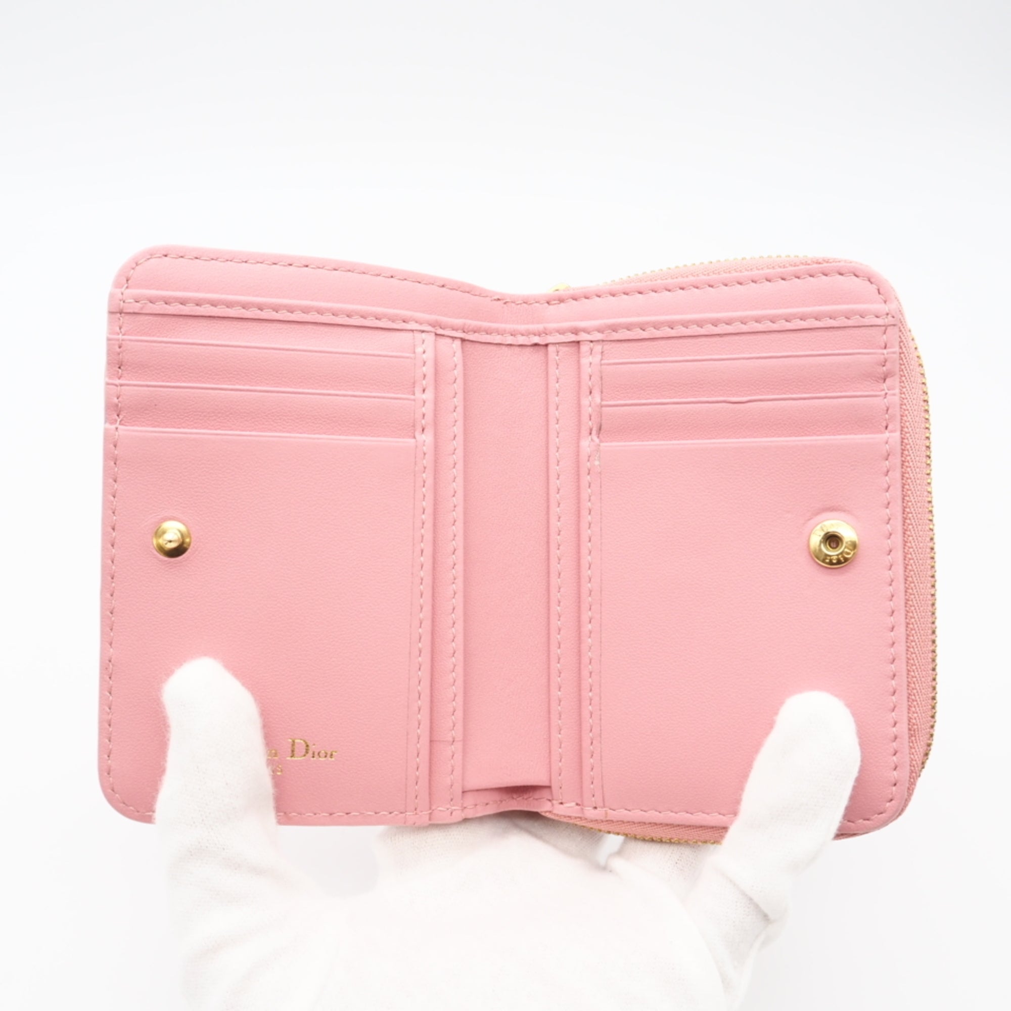 Christian Dior Pink Leather Wallet (Bi-Fold) (Pre-Owned)