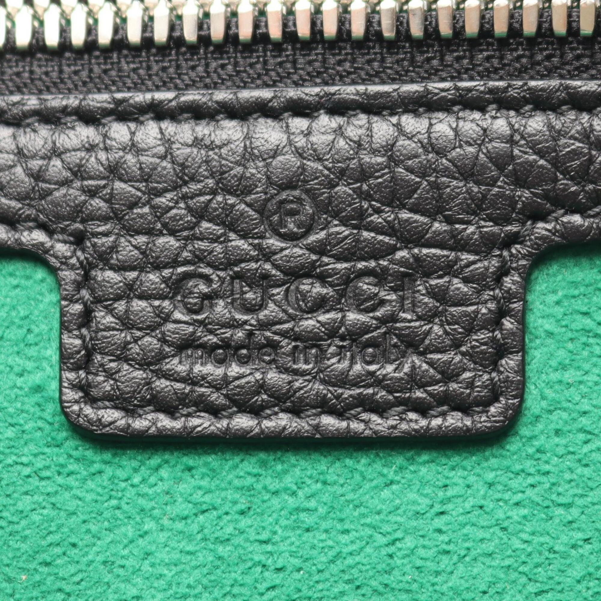 Gucci Black Leather Handbag Shoulder Bag (Pre-Owned)