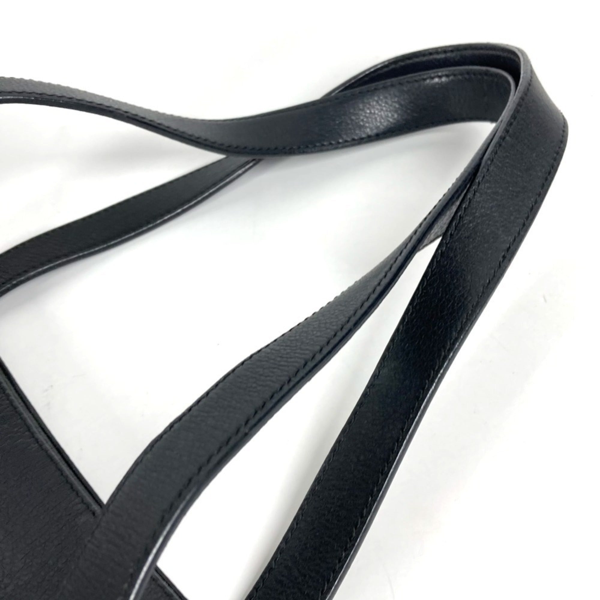 Bvlgari Black Leather Shoulder Bag Tote Bag (Pre-Owned)