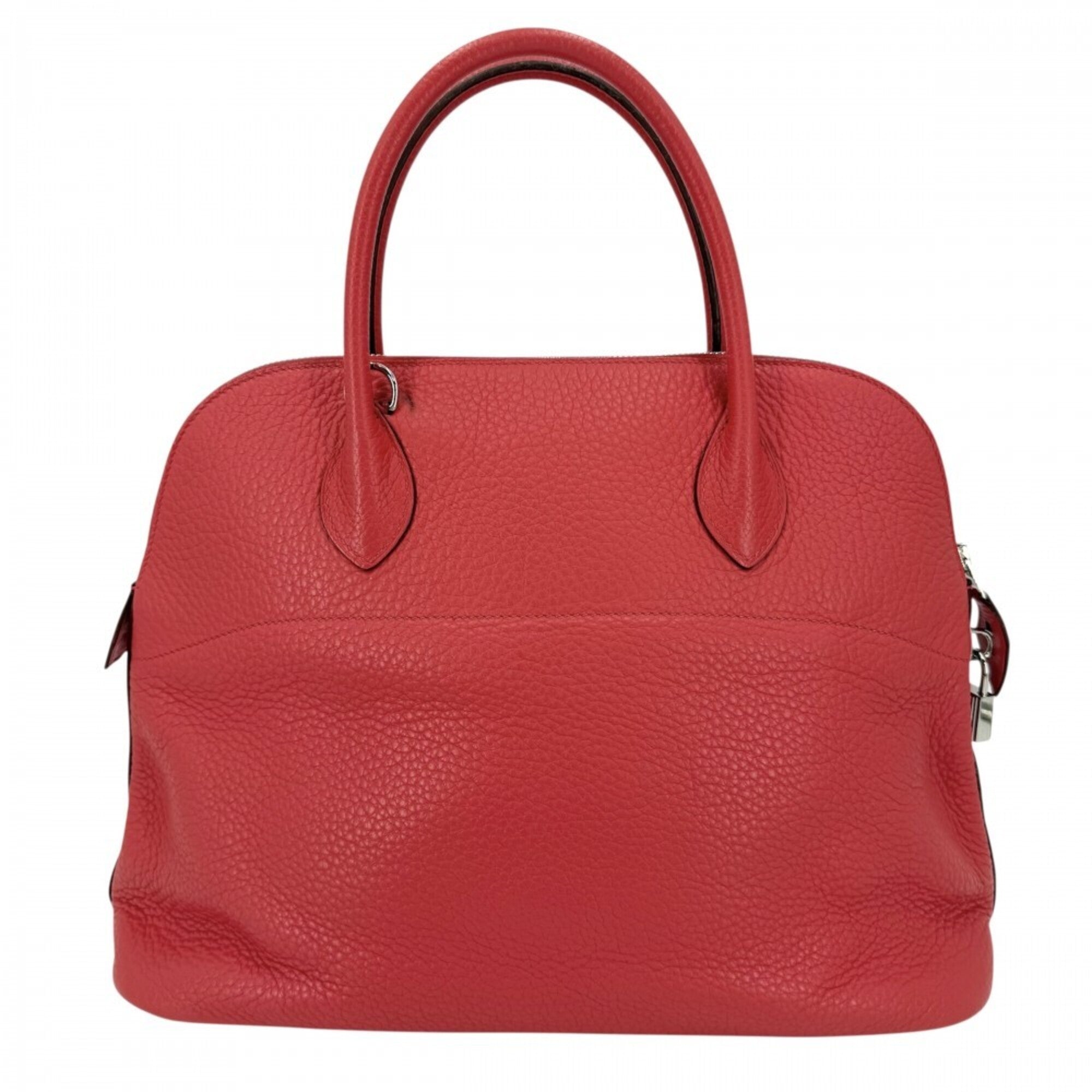 Hermes Red Color Leather Handbag Shoulder Bag (Pre-Owned)