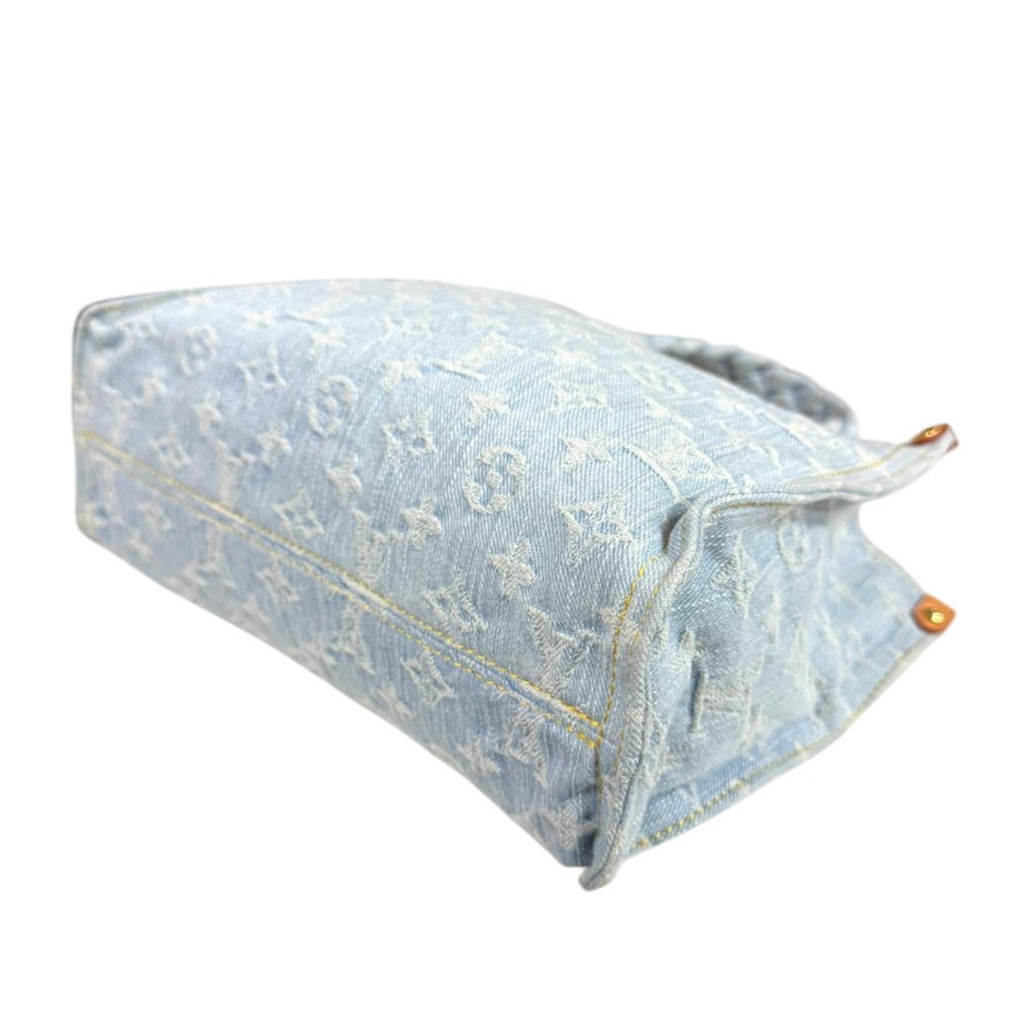 Louis Vuitton Monogram Denim Blue Monogram Denim Shoulder Bag (Pre-Owned)