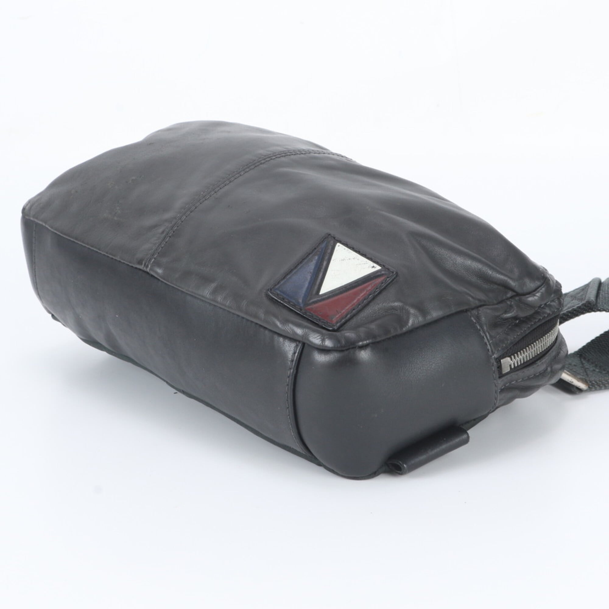 Louis Vuitton Gray Leather Fanny Pack Sling Bag (Pre-Owned)