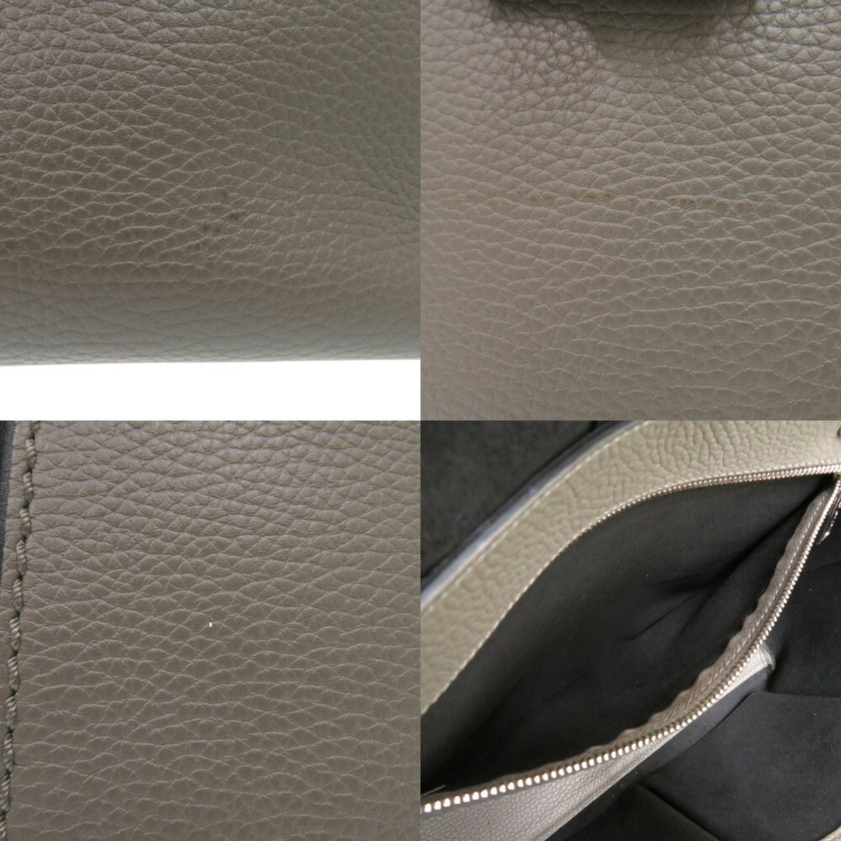 Tod's Grayish Leather Tote Bag (Pre-Owned)