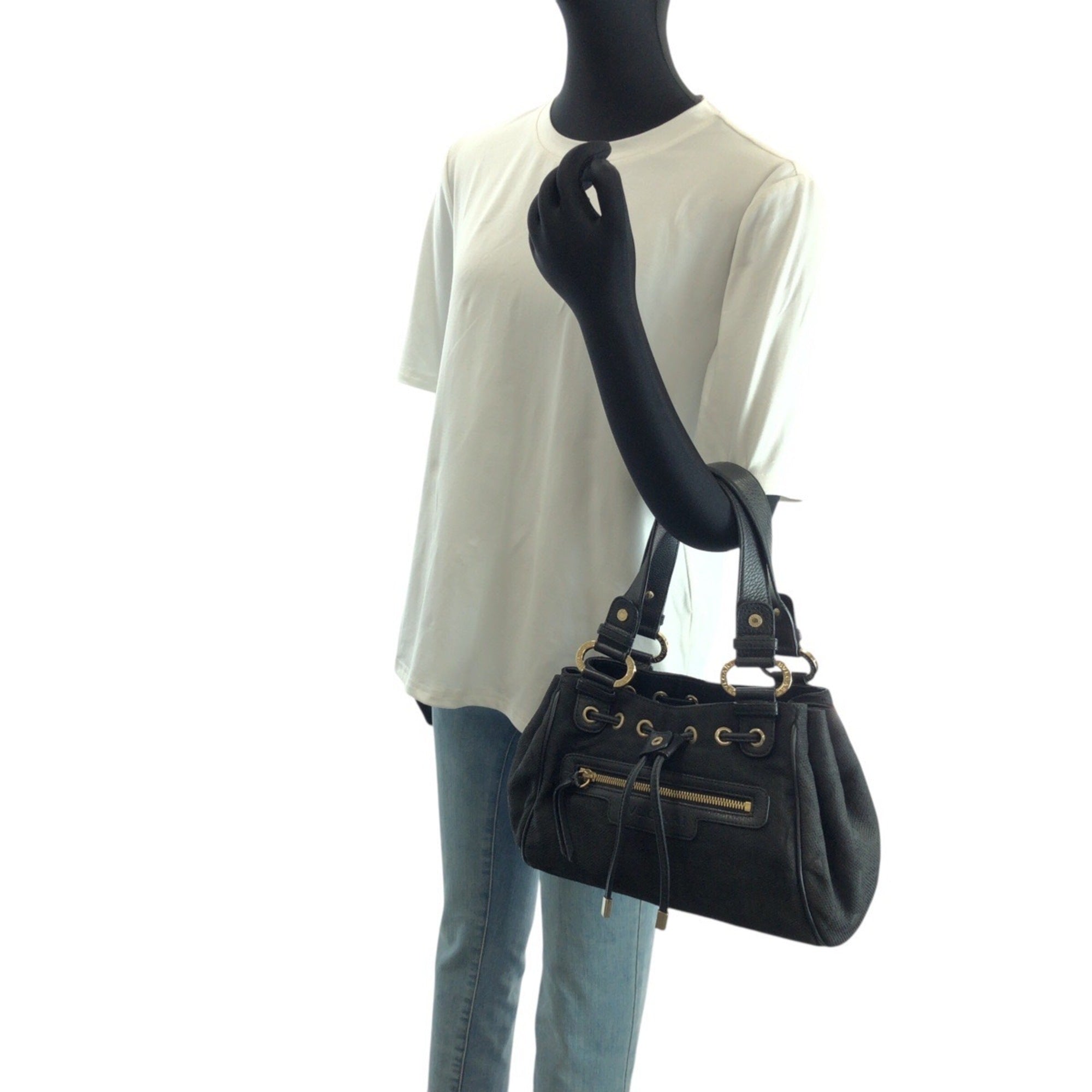 Bvlgari Black Canvas Handbag (Pre-Owned)