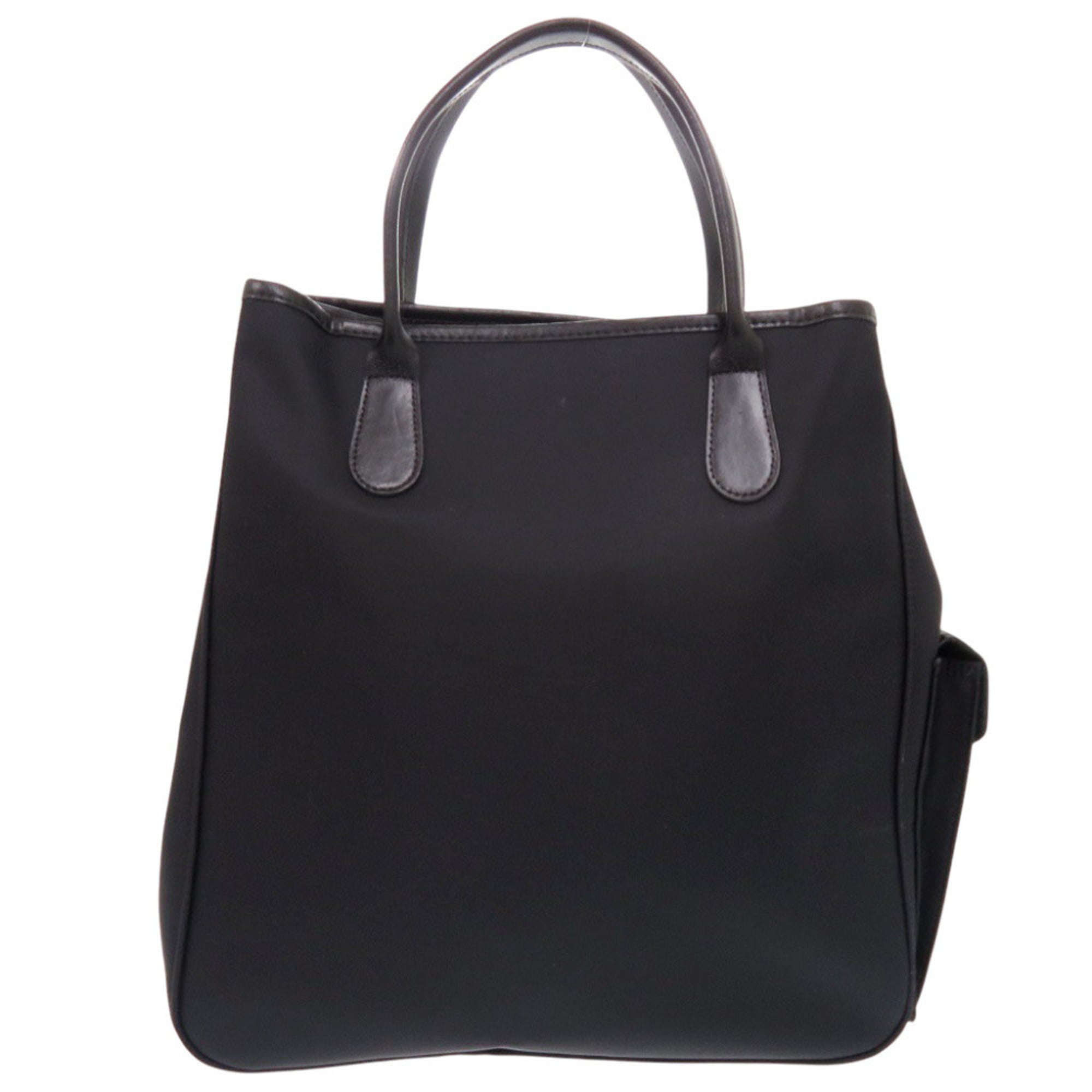 Longchamp Black Nylon Leather Handbag (Pre-Owned)