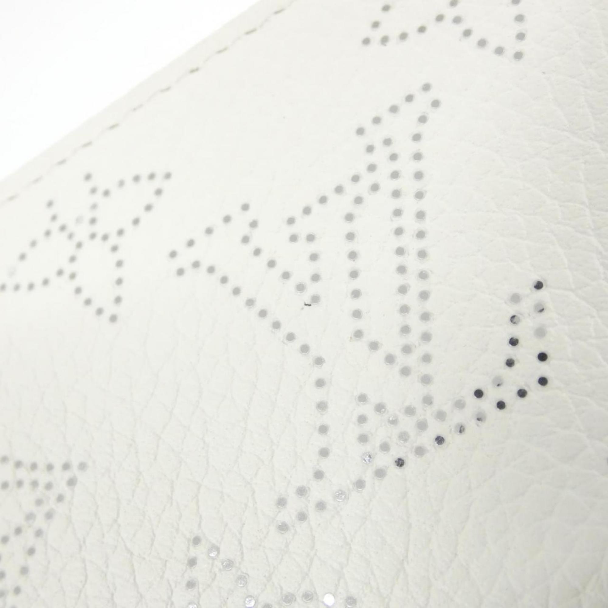Louis Vuitton Mahina White Leather Long Wallet (Bi-Fold) (Pre-Owned)