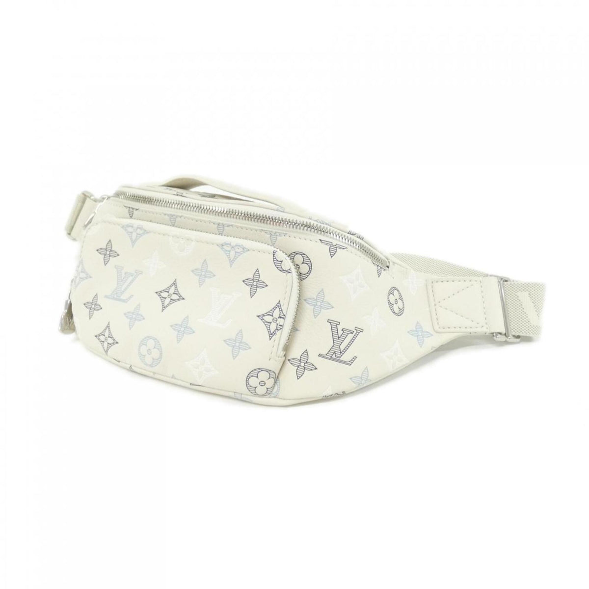 Louis Vuitton White Leather Handbag Sling Bag (Pre-Owned)