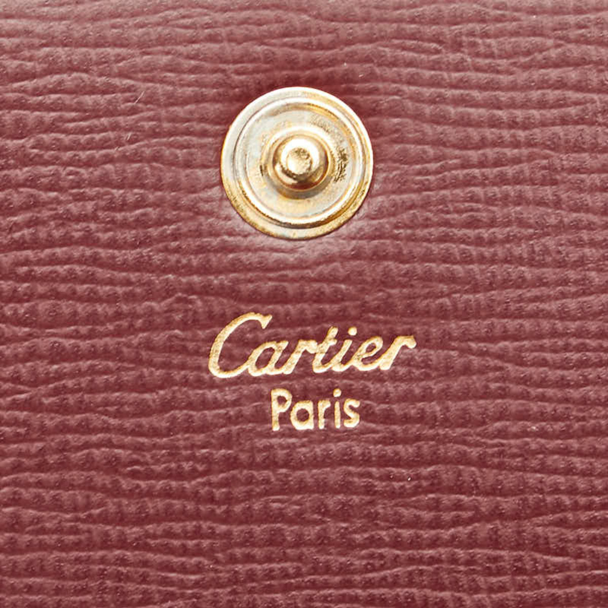 Cartier Bordeaux Wine Red Leather Coin Purse/Coin Case (Pre-Owned)